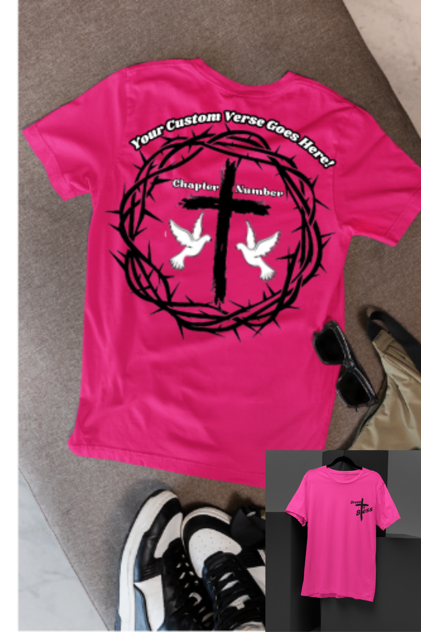 Custom Youth Dress To Bless Cross Logo Unisex T-shirt