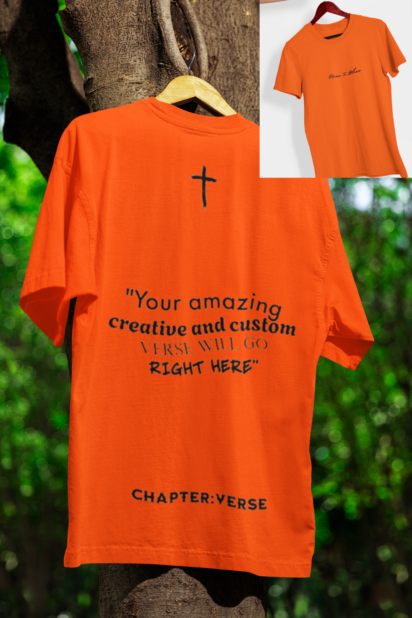 Custom Verse Only Adult “Dress To Bless” Cursive Logo Unisex T-Shirts