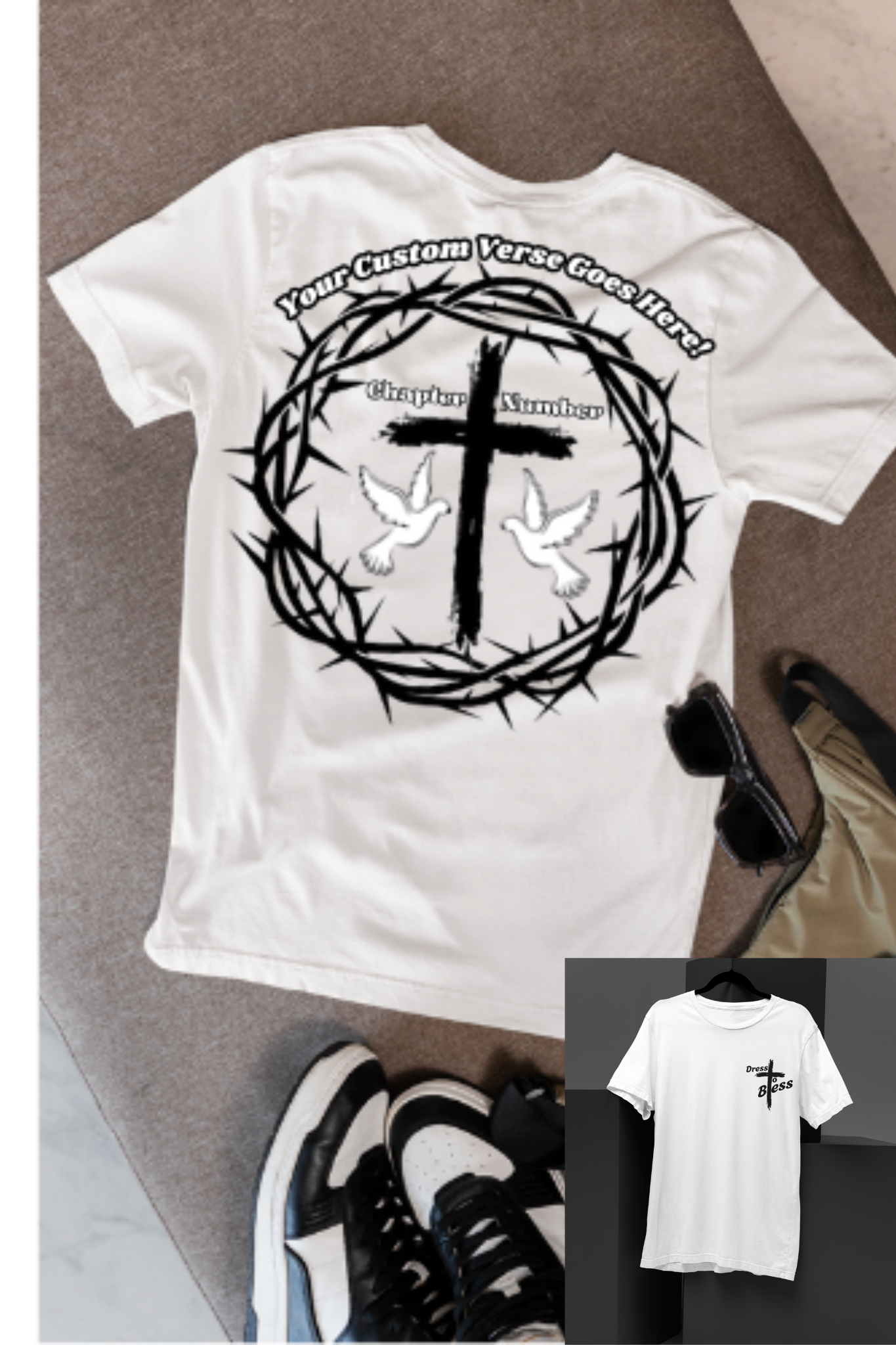 Custom Youth Dress To Bless Cross Logo Unisex T-shirt