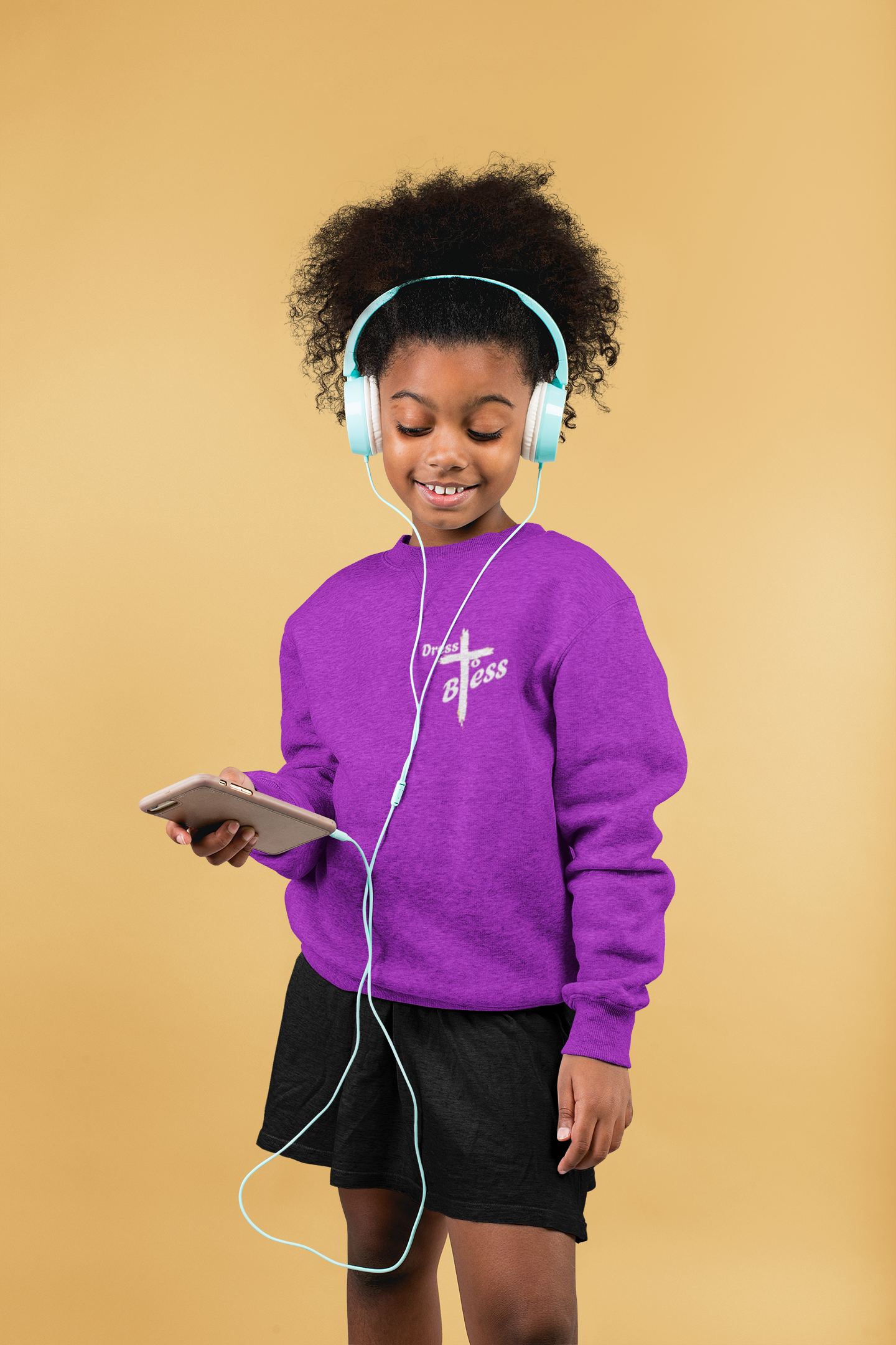 Custom Verse Only Youth “Dress To Bless” Cross Logo Unisex Crewnecks