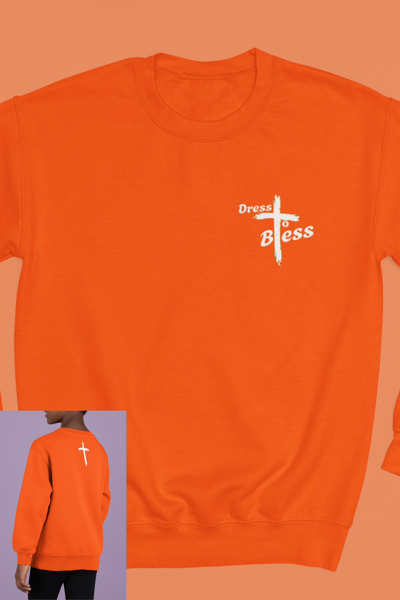 Youth Dress To Bless Cross Logo Unisex Crewneck