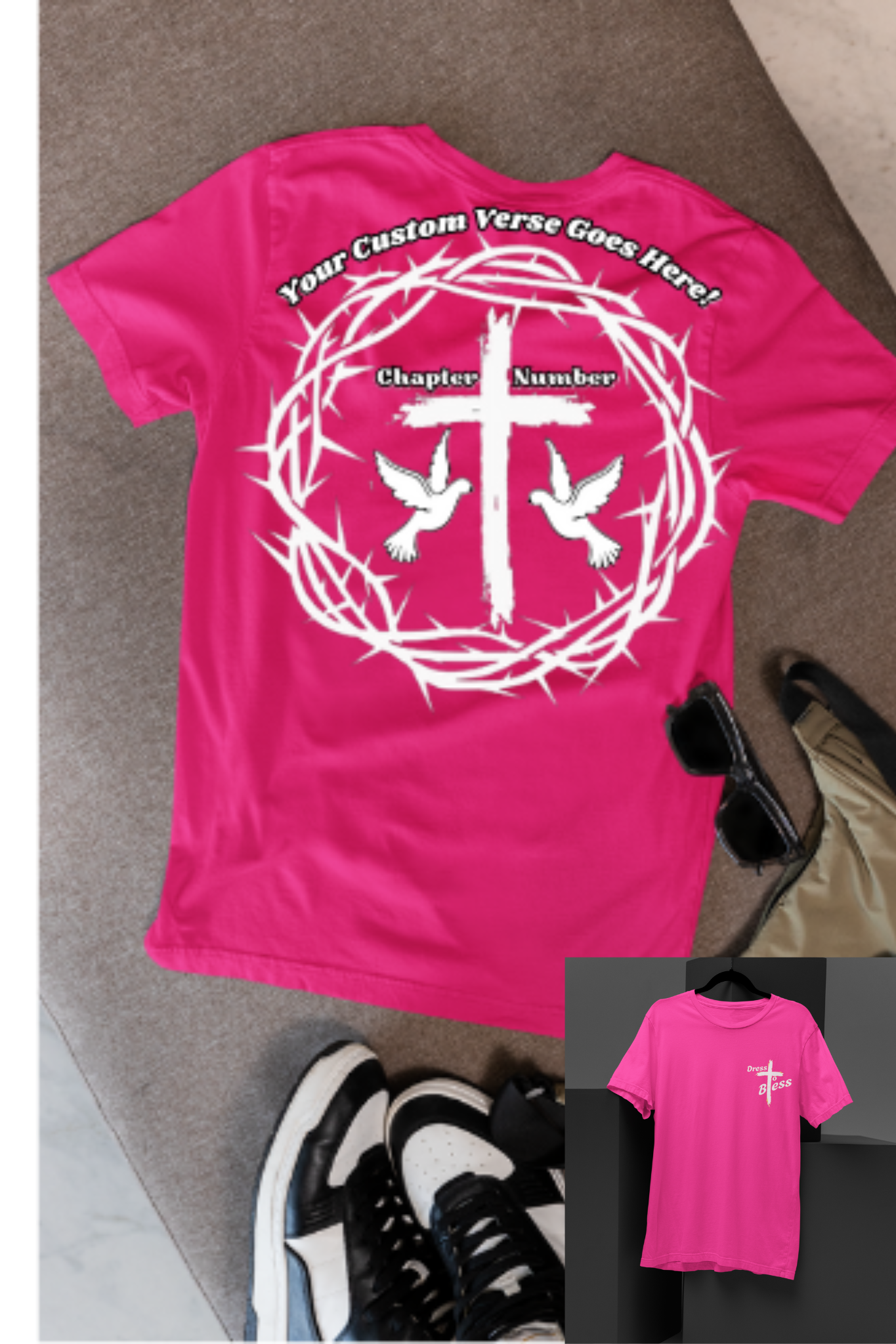 Custom Youth Dress To Bless Cross Logo Unisex T-shirt