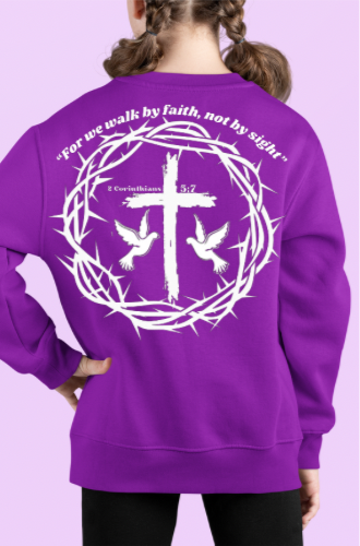 Custom Youth Dress To Bless Cross Logo Unisex Crewneck