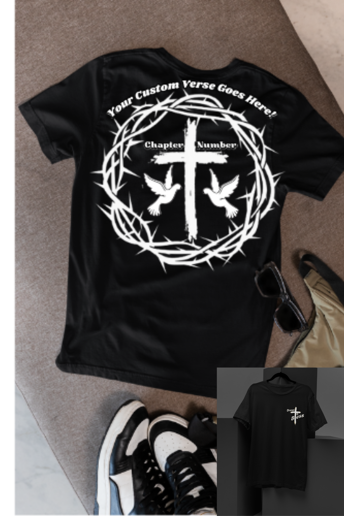 Custom Youth Dress To Bless Cross Logo Unisex T-shirt