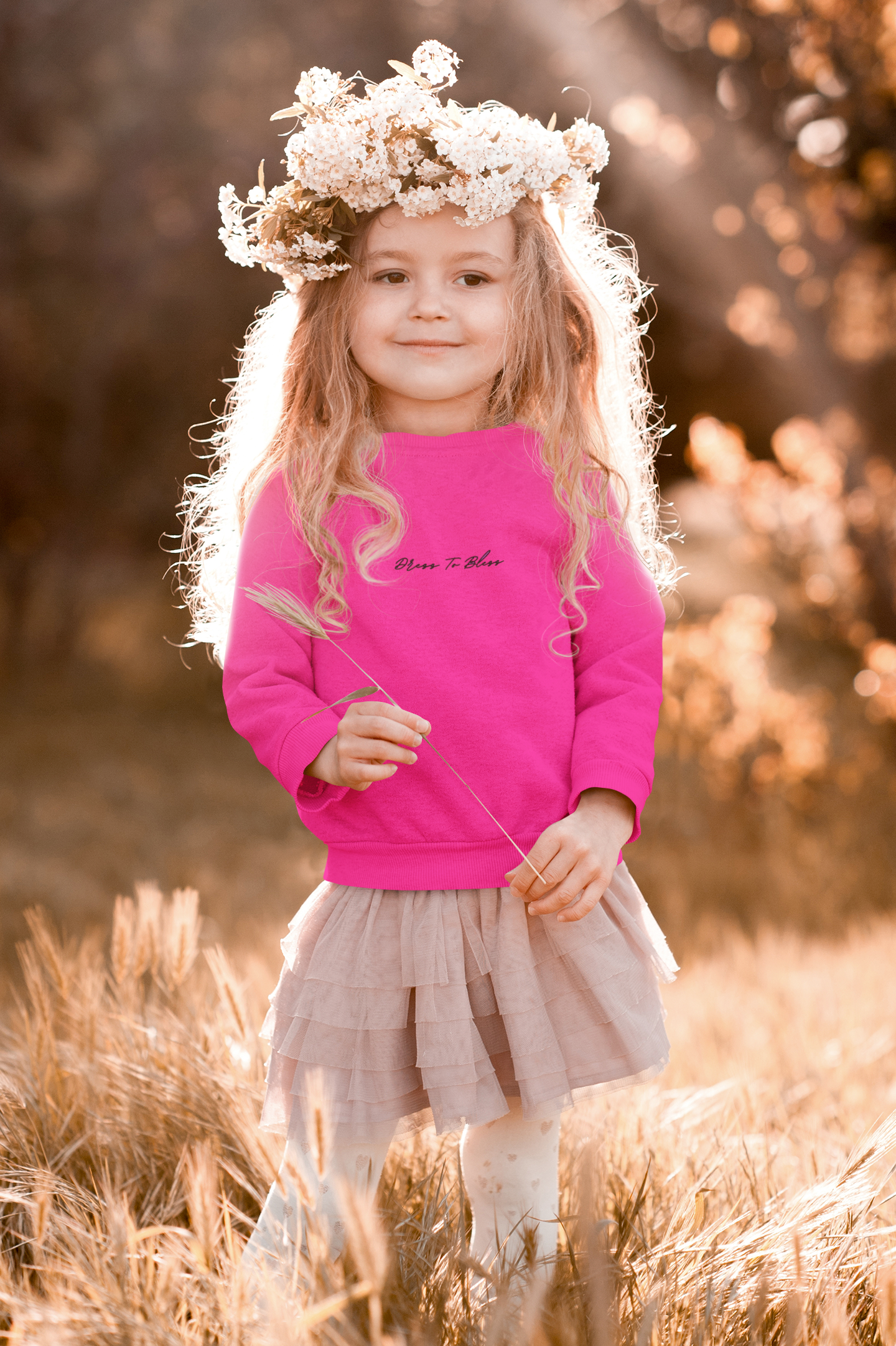 Custom Verse Only Youth “Dress To Bless” Cursive Logo Unisex Crewnecks