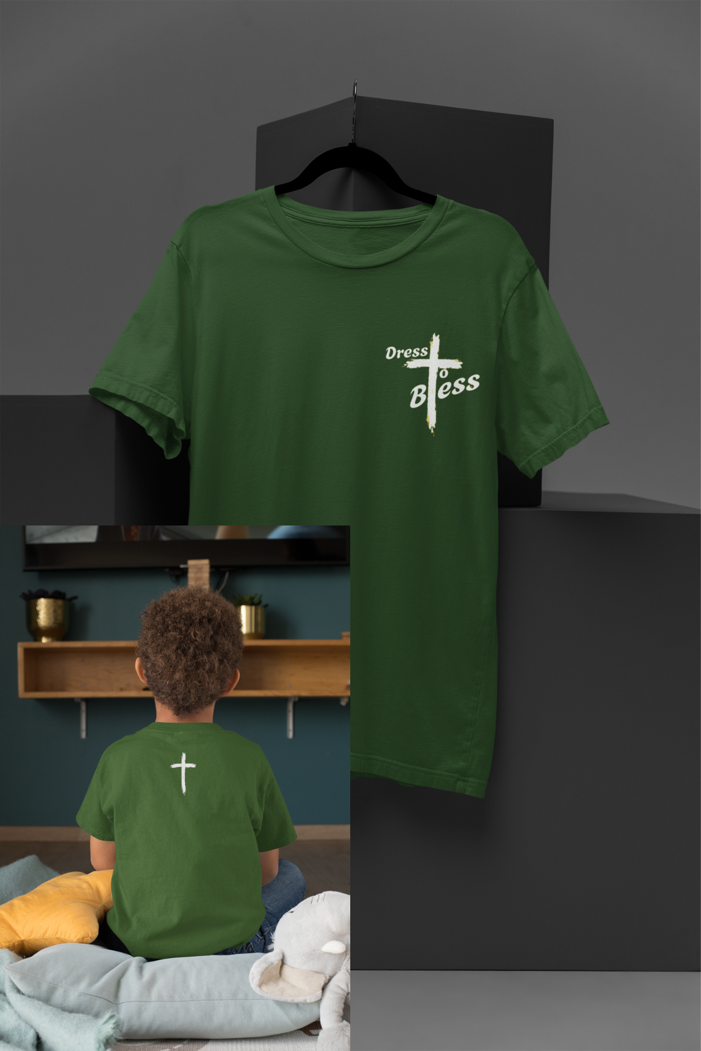 Youth Dress To Bless Cross Logo Unisex T-shirt