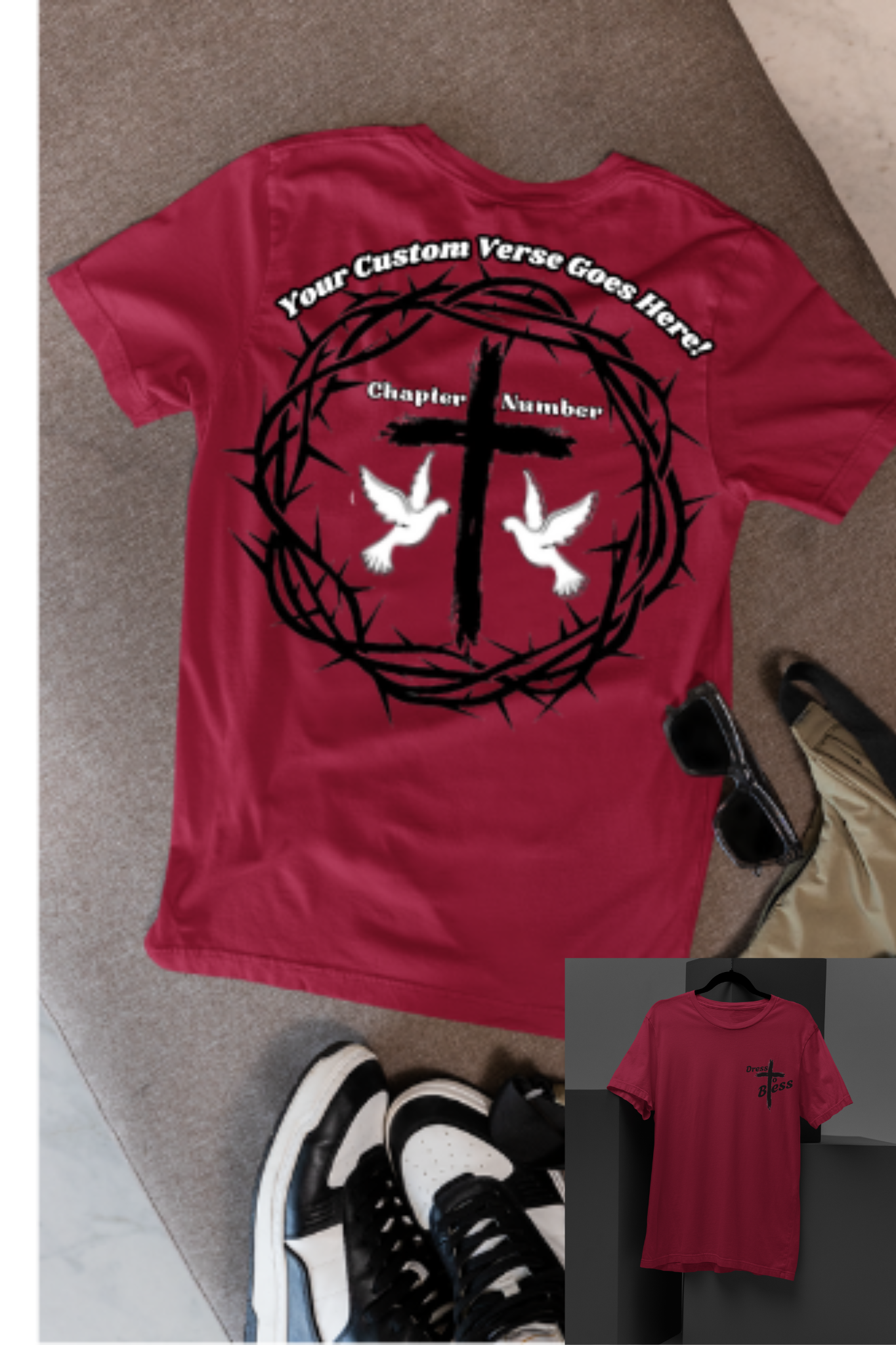 Custom Youth Dress To Bless Cross Logo Unisex T-shirt