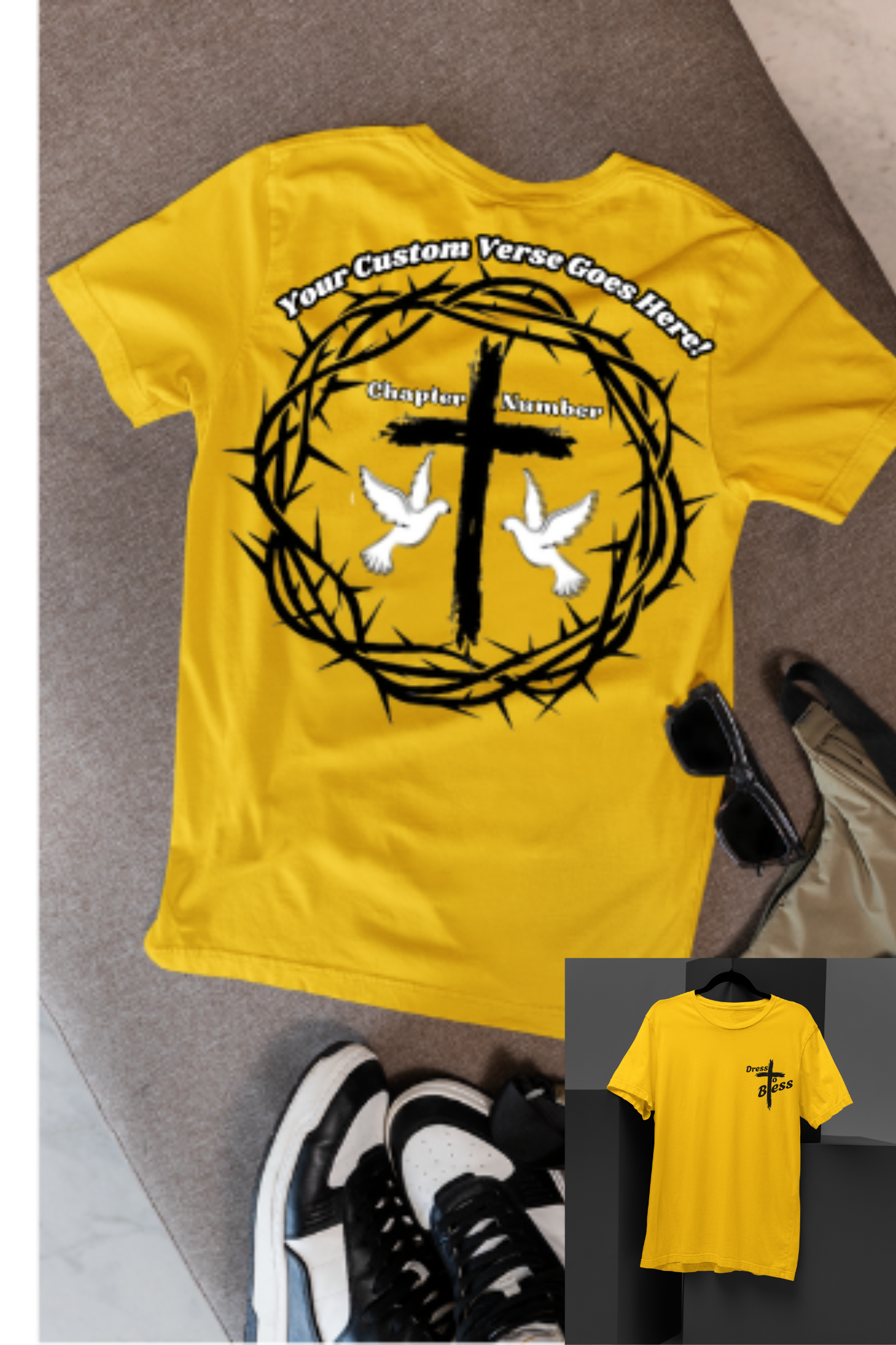 Custom Youth Dress To Bless Cross Logo Unisex T-shirt