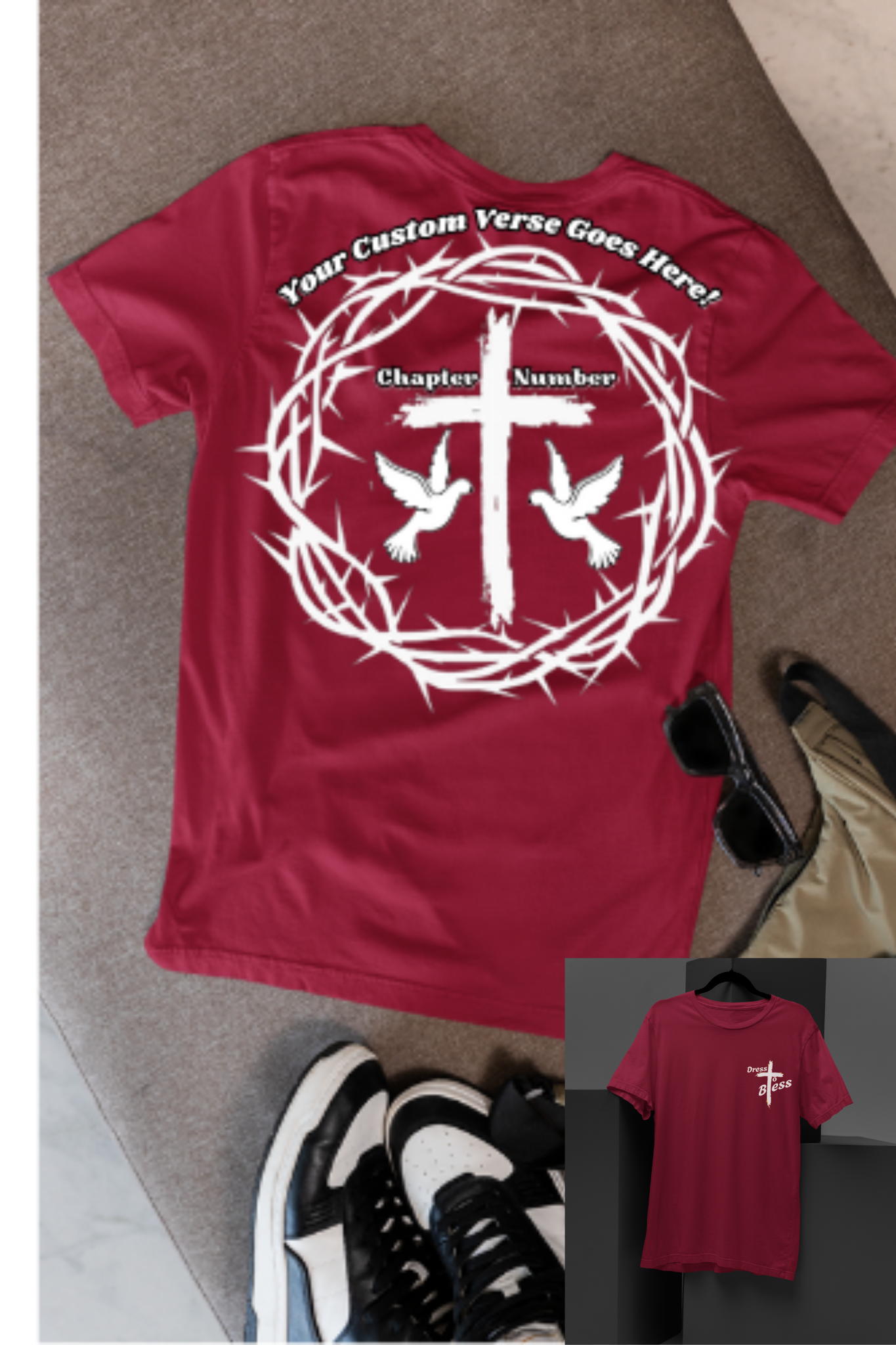 Custom Youth Dress To Bless Cross Logo Unisex T-shirt