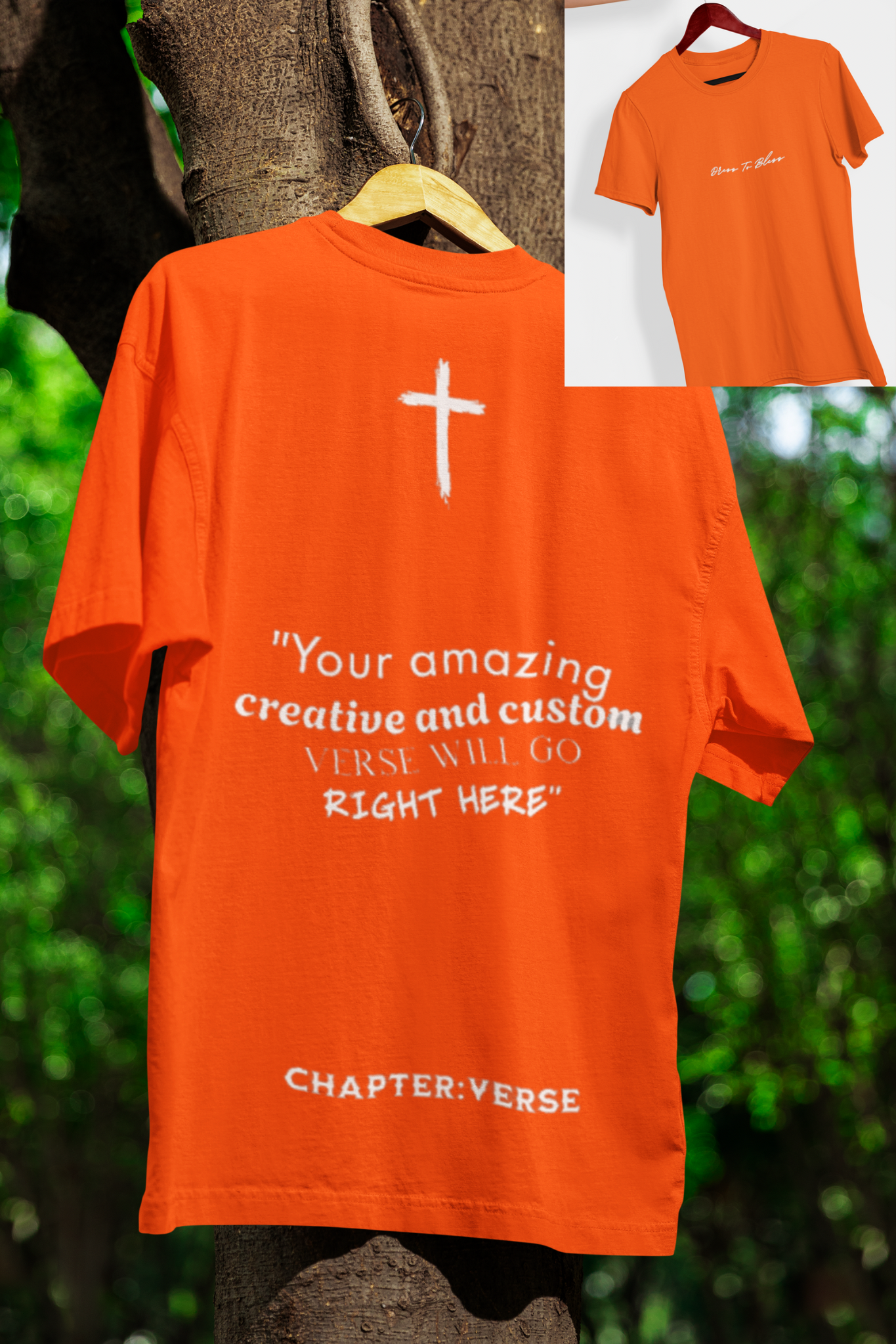 Custom Verse Only Adult “Dress To Bless” Cursive Logo Unisex T-Shirts