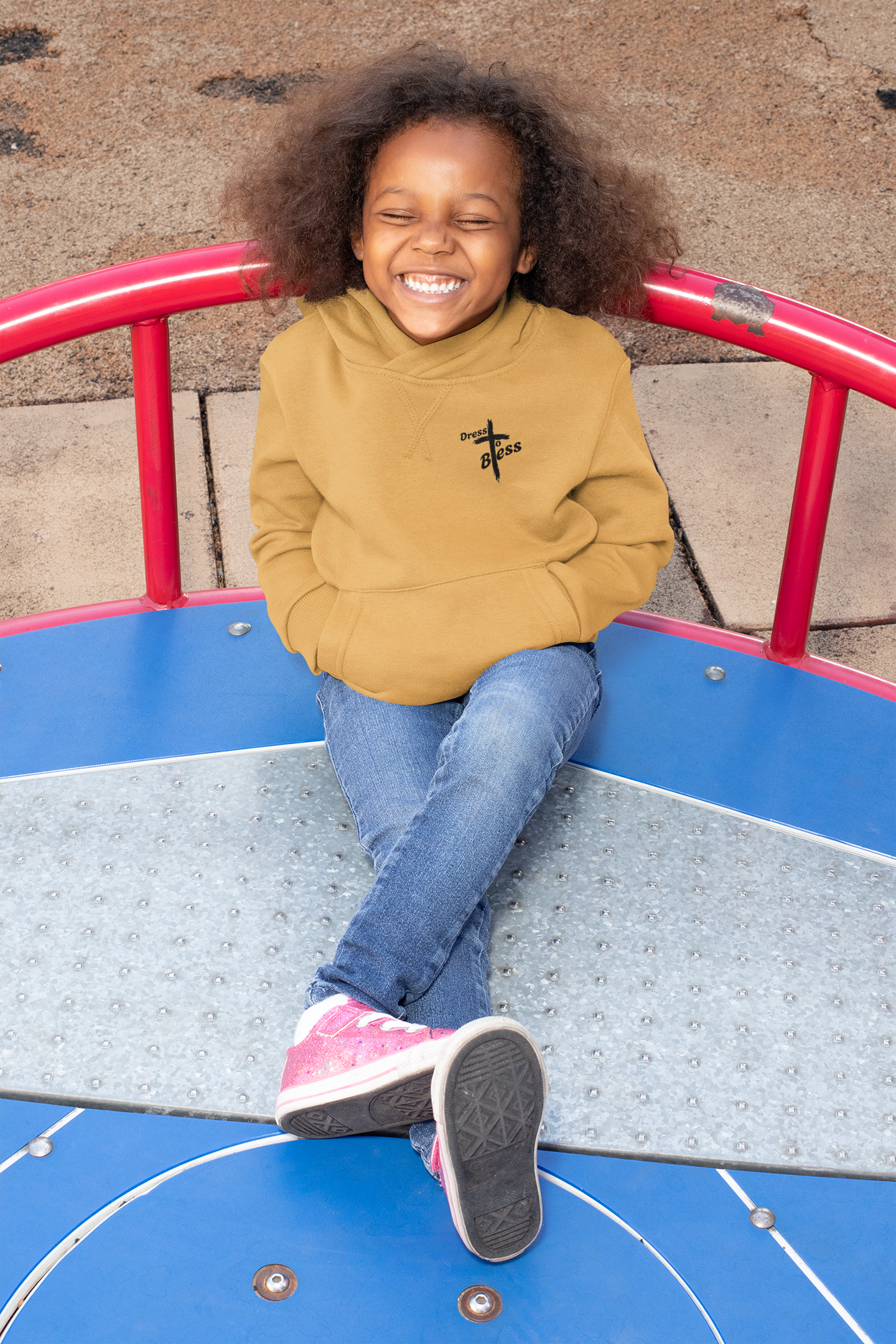 Custom Verse Only Youth “Dress To Bless” Cross Logo Unisex Hoodies