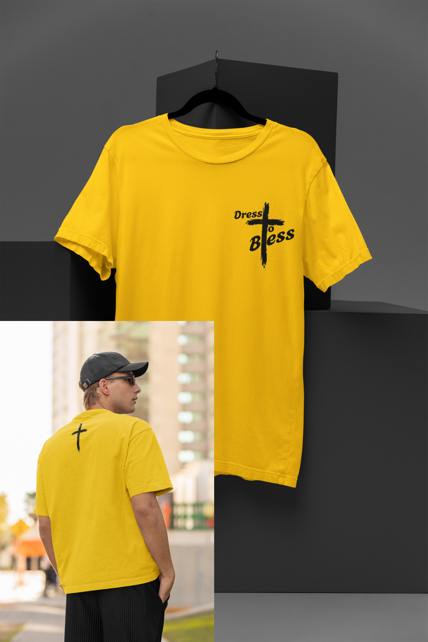 Adult “Dress To Bless” Cross Unisex T-shirts