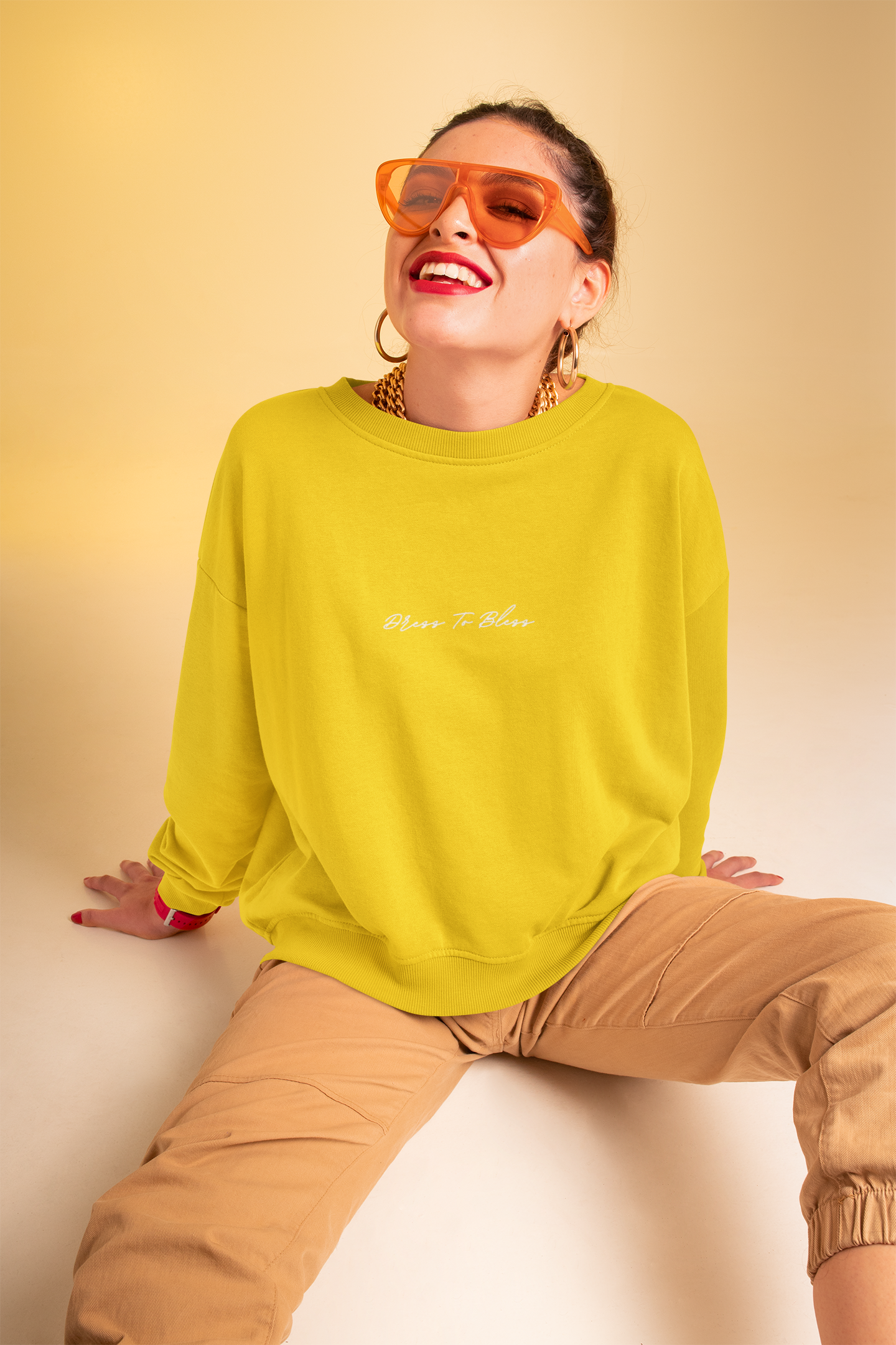 Adult “Dress To Bless” Cursive Logo Unisex Crewnecks