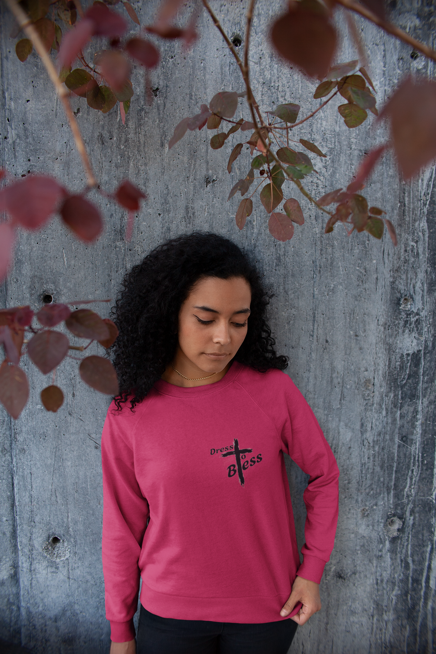 Custom Adult “Dress To Bless” Cross Logo Unisex Crewnecks