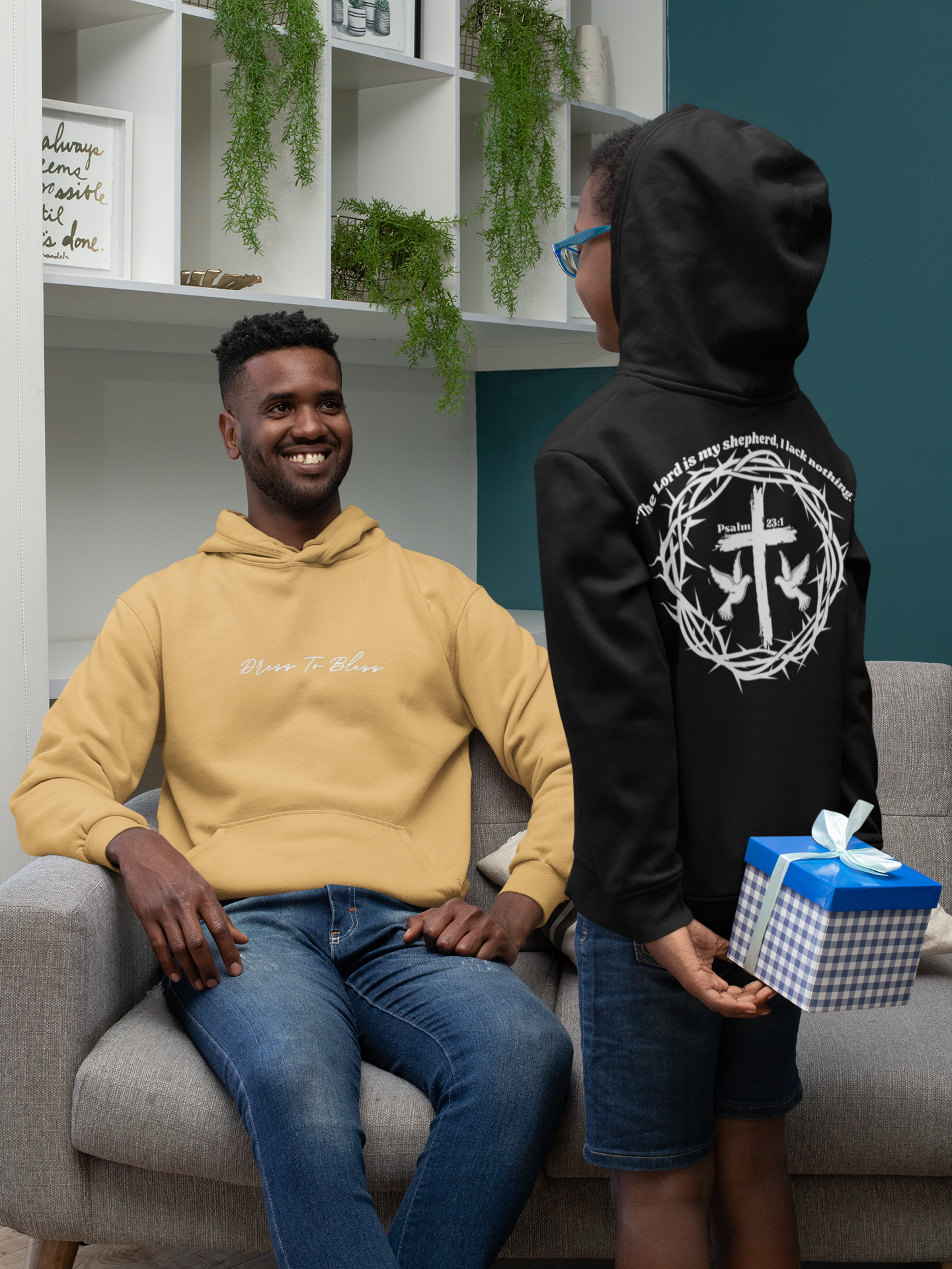 Custom Youth Dress To Bless Cursive Logo Unisex Hoodie