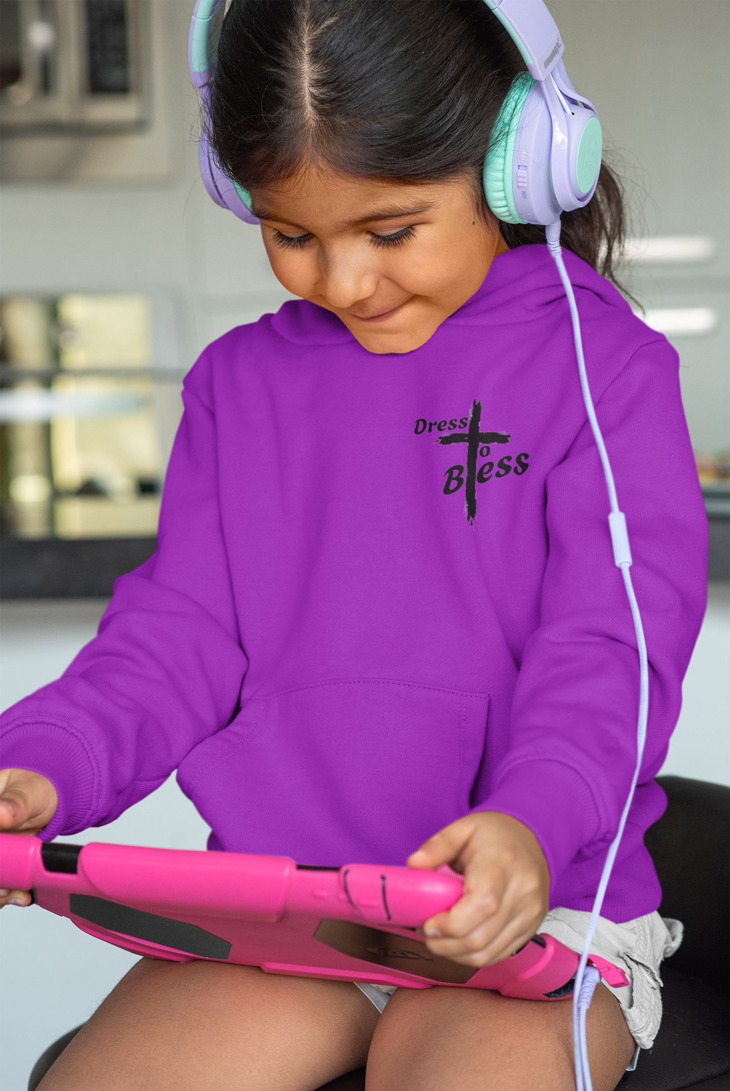 Custom Youth Dress To Bless Cross Logo Unisex Hoodie