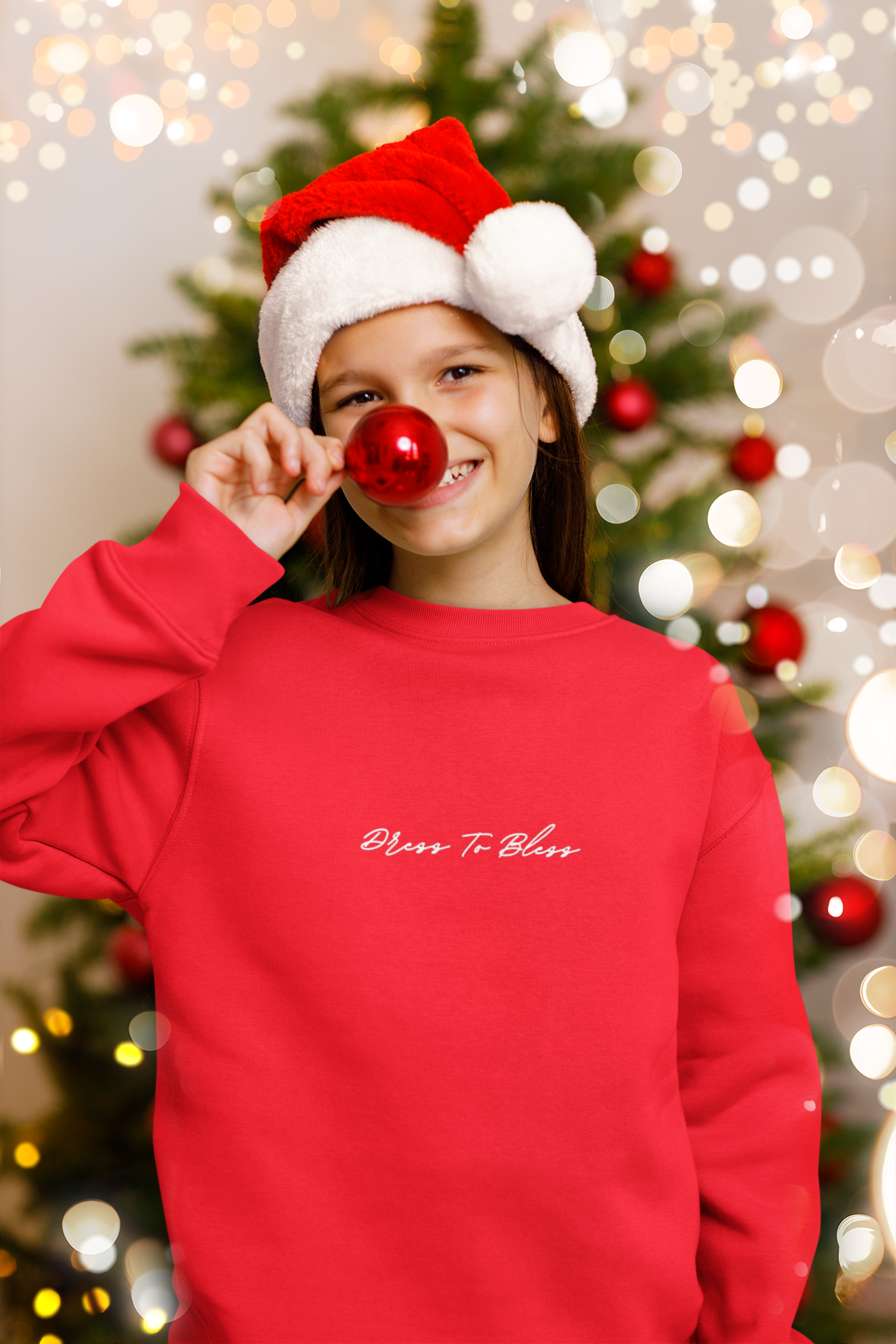 Custom Youth Dress To Bless Cursive Logo Unisex Crewneck
