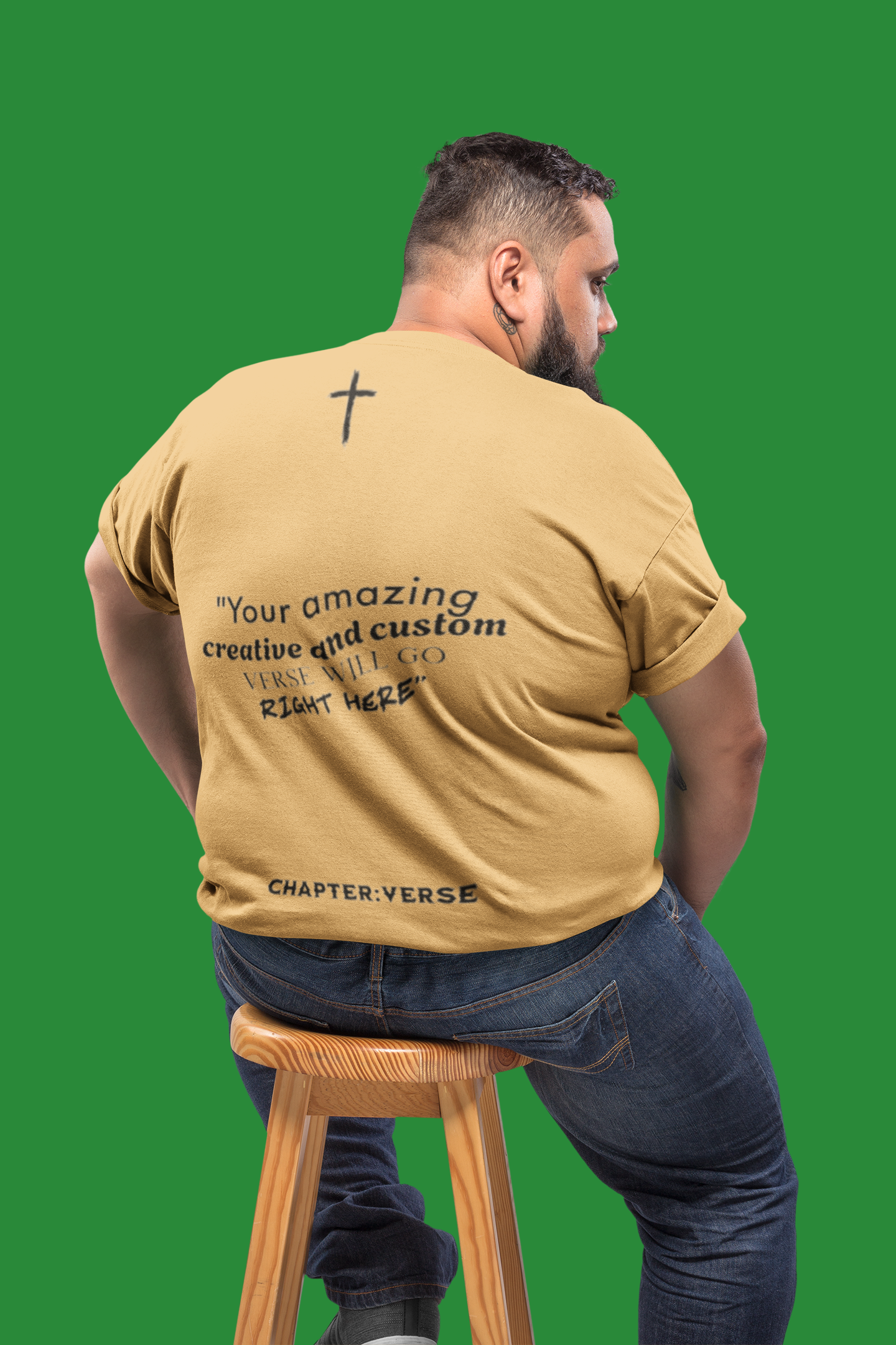 Custom Verse Only Adult “Dress To Bless” Cursive Logo Unisex T-Shirts