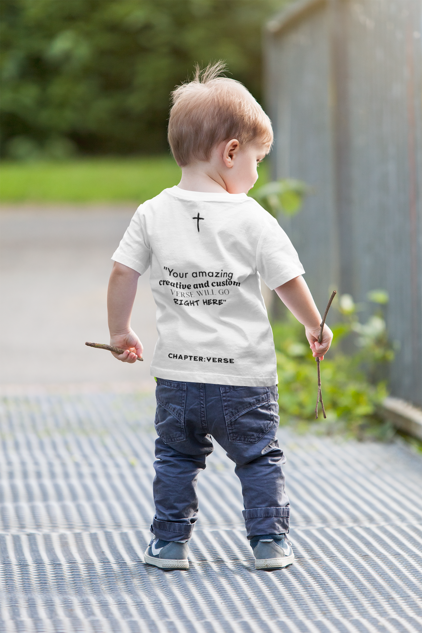 Custom Verse Only Youth “Dress To Bless” Cross Logo Unisex T-shirts