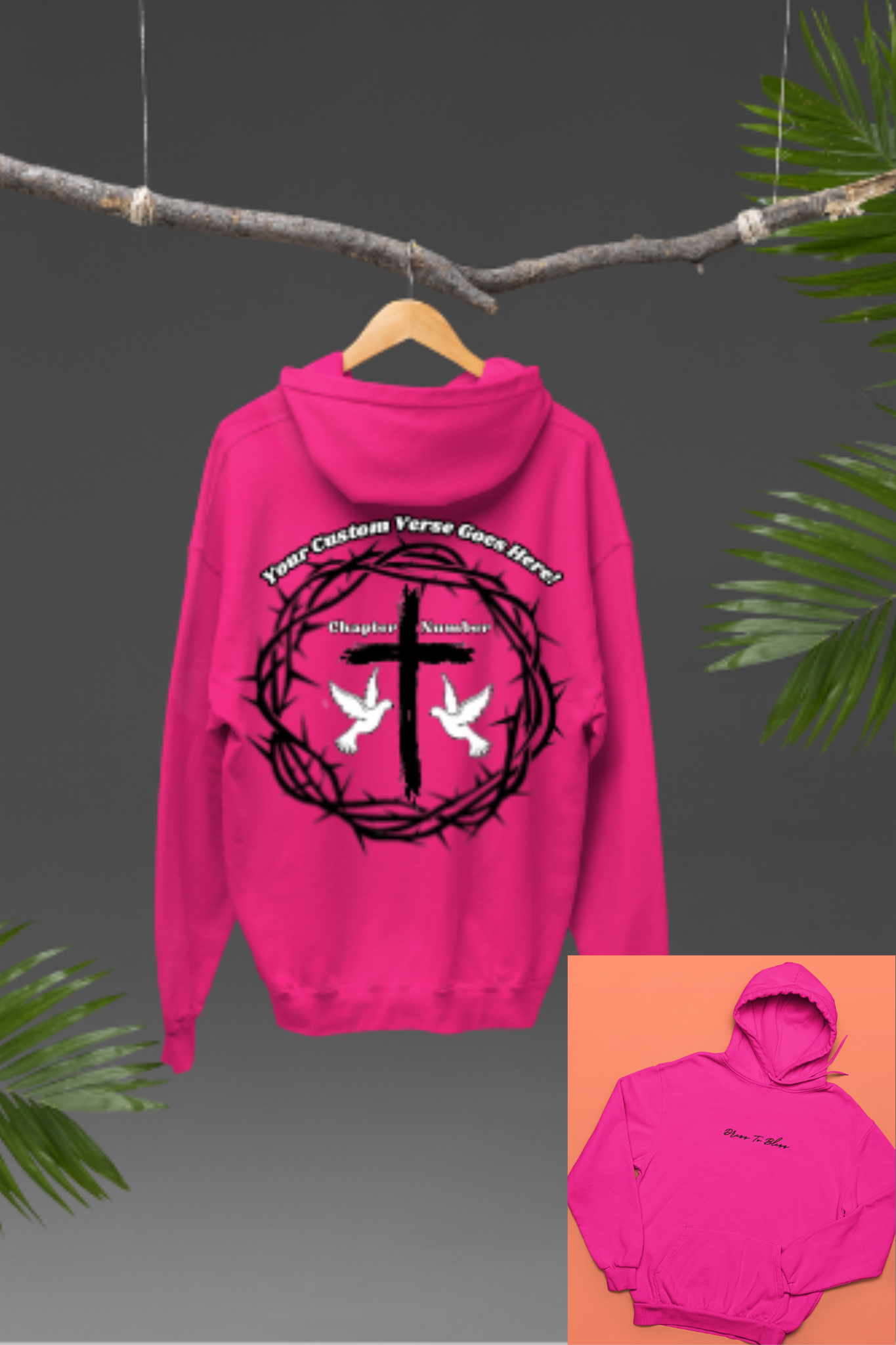 Custom Youth Dress To Bless Cursive Logo Unisex Hoodie