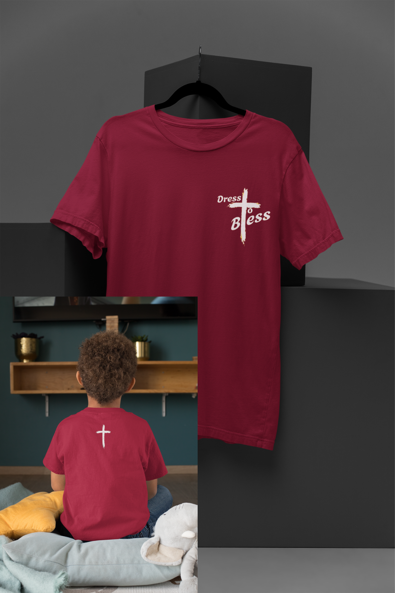 Youth Dress To Bless Cross Logo Unisex T-shirt