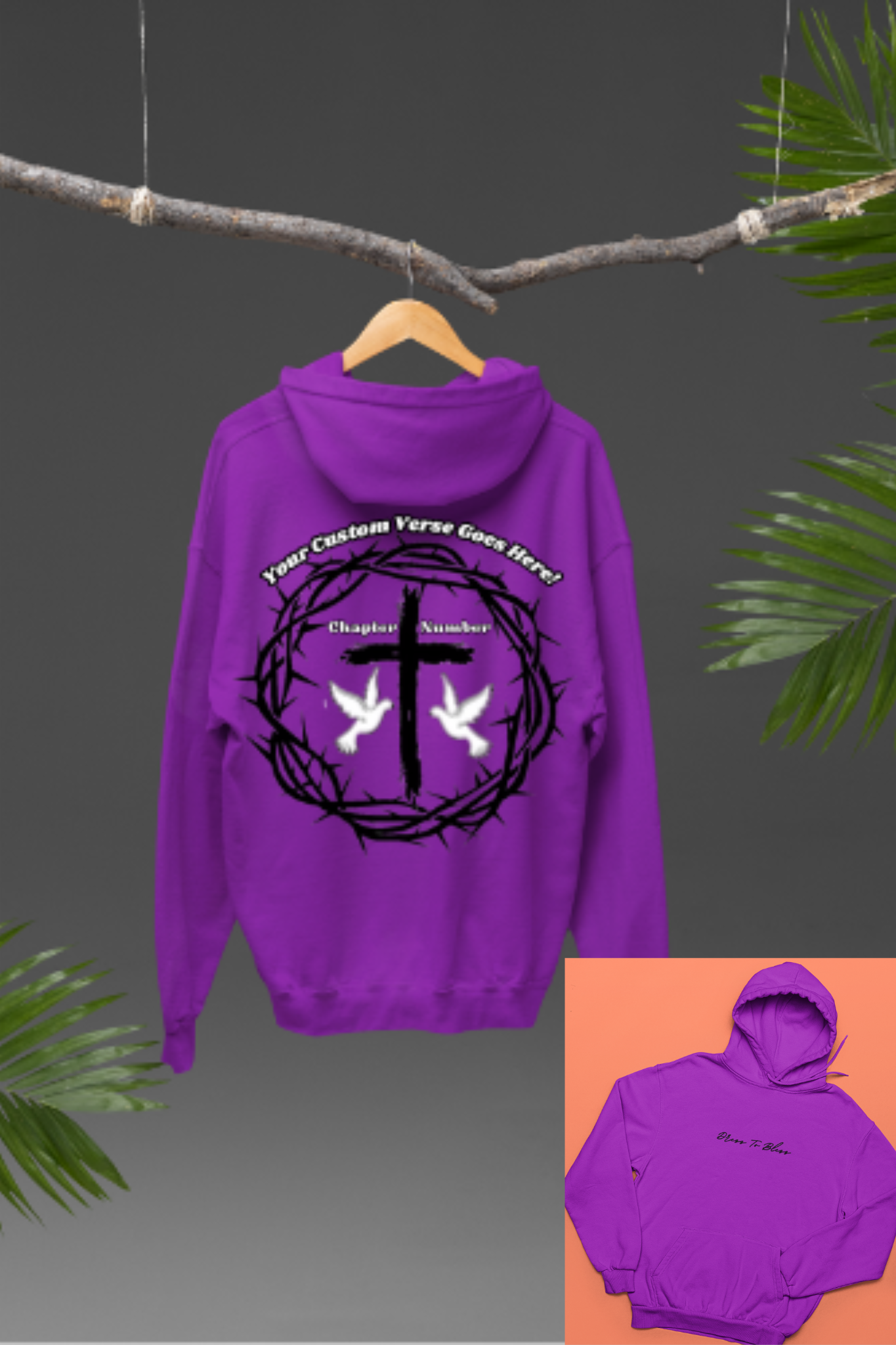 Custom Youth Dress To Bless Cursive Logo Unisex Hoodie