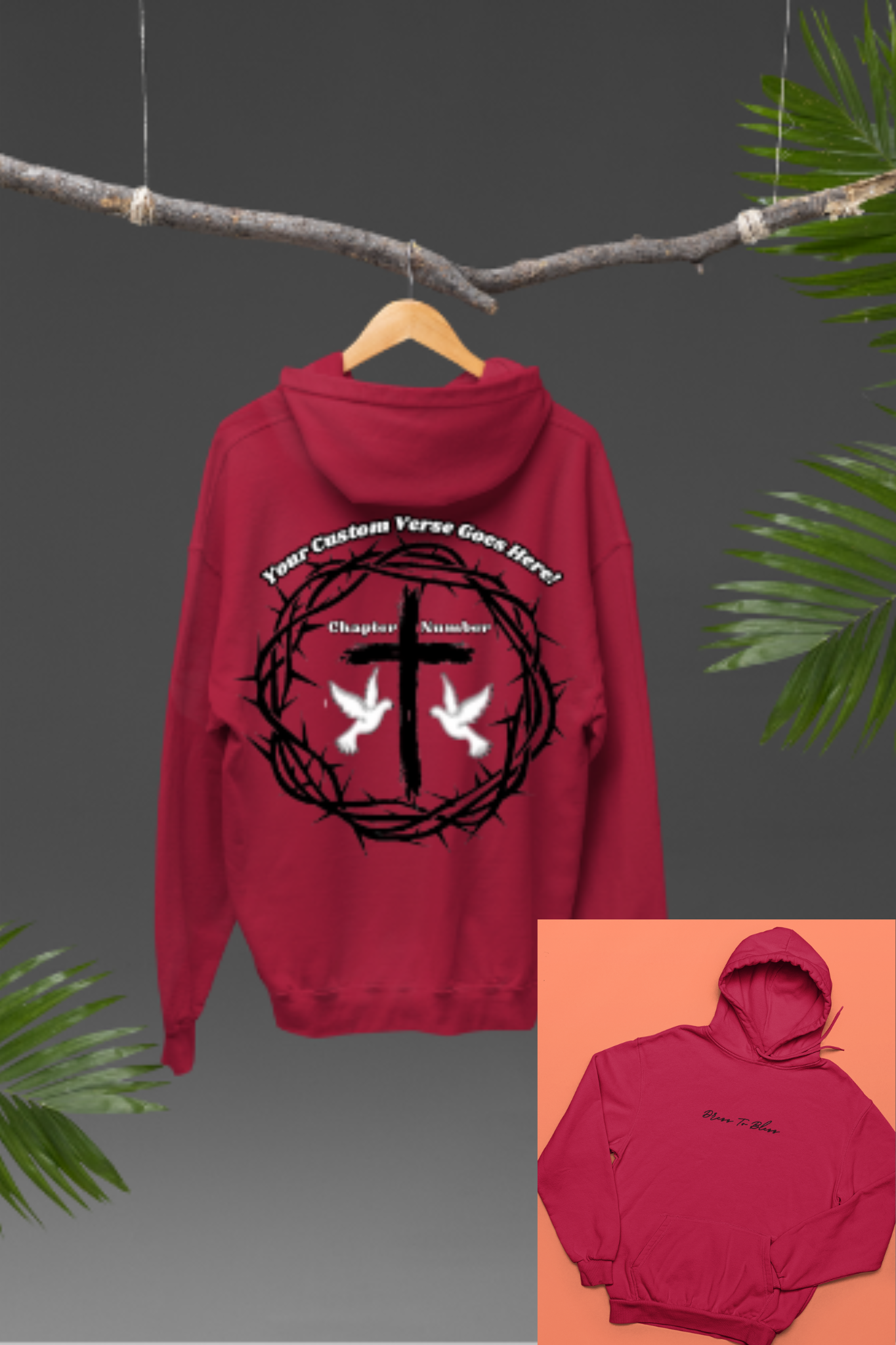 Custom Youth Dress To Bless Cursive Logo Unisex Hoodie