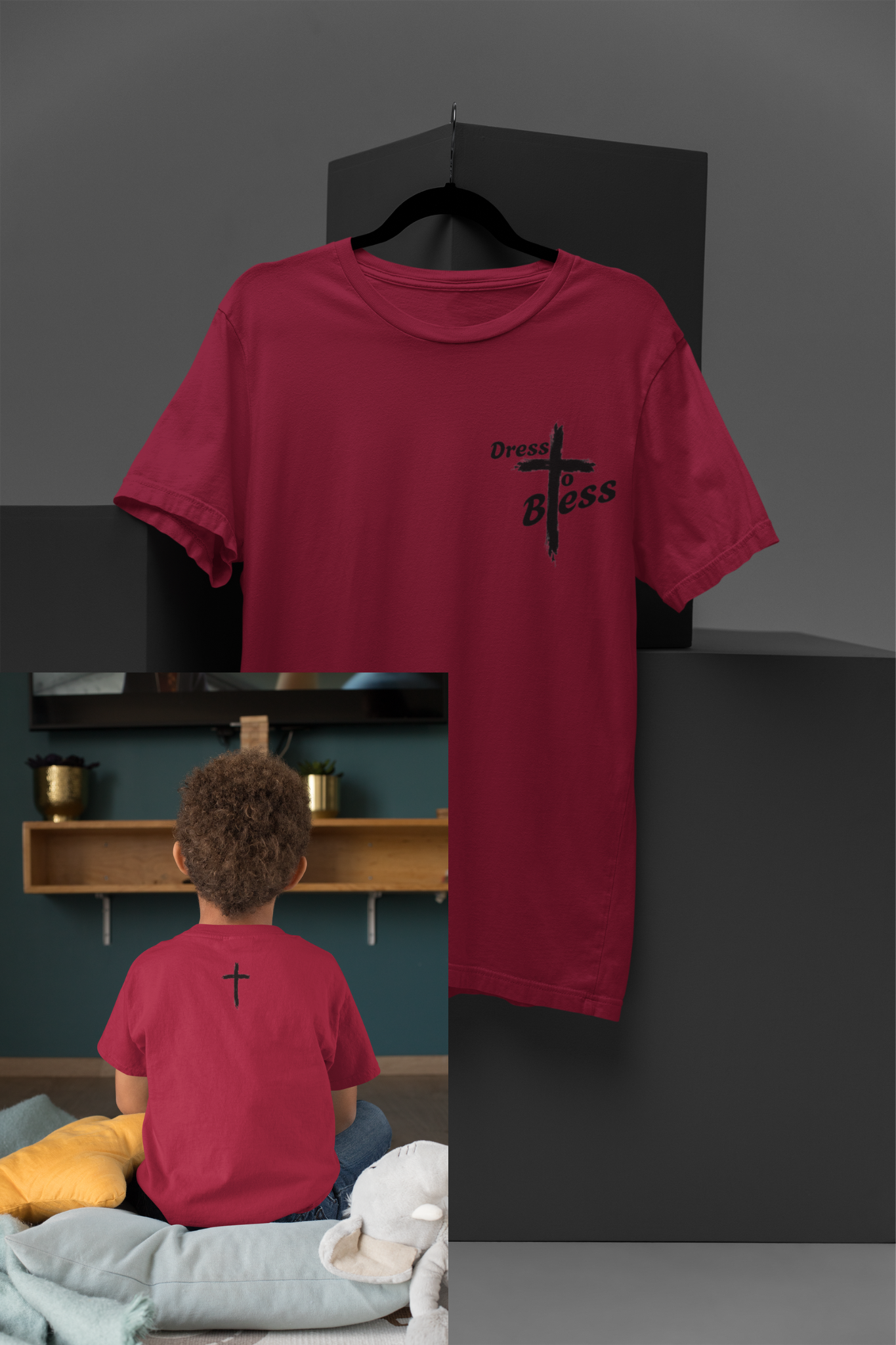 Youth Dress To Bless Cross Logo Unisex T-shirt