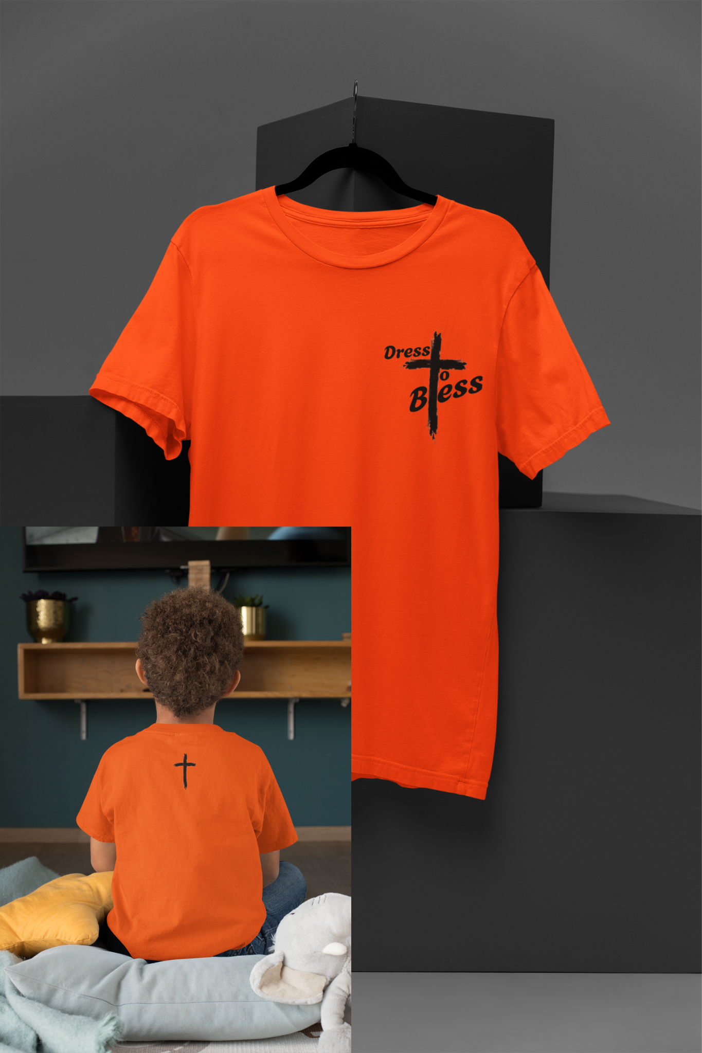 Youth Dress To Bless Cross Logo Unisex T-shirt