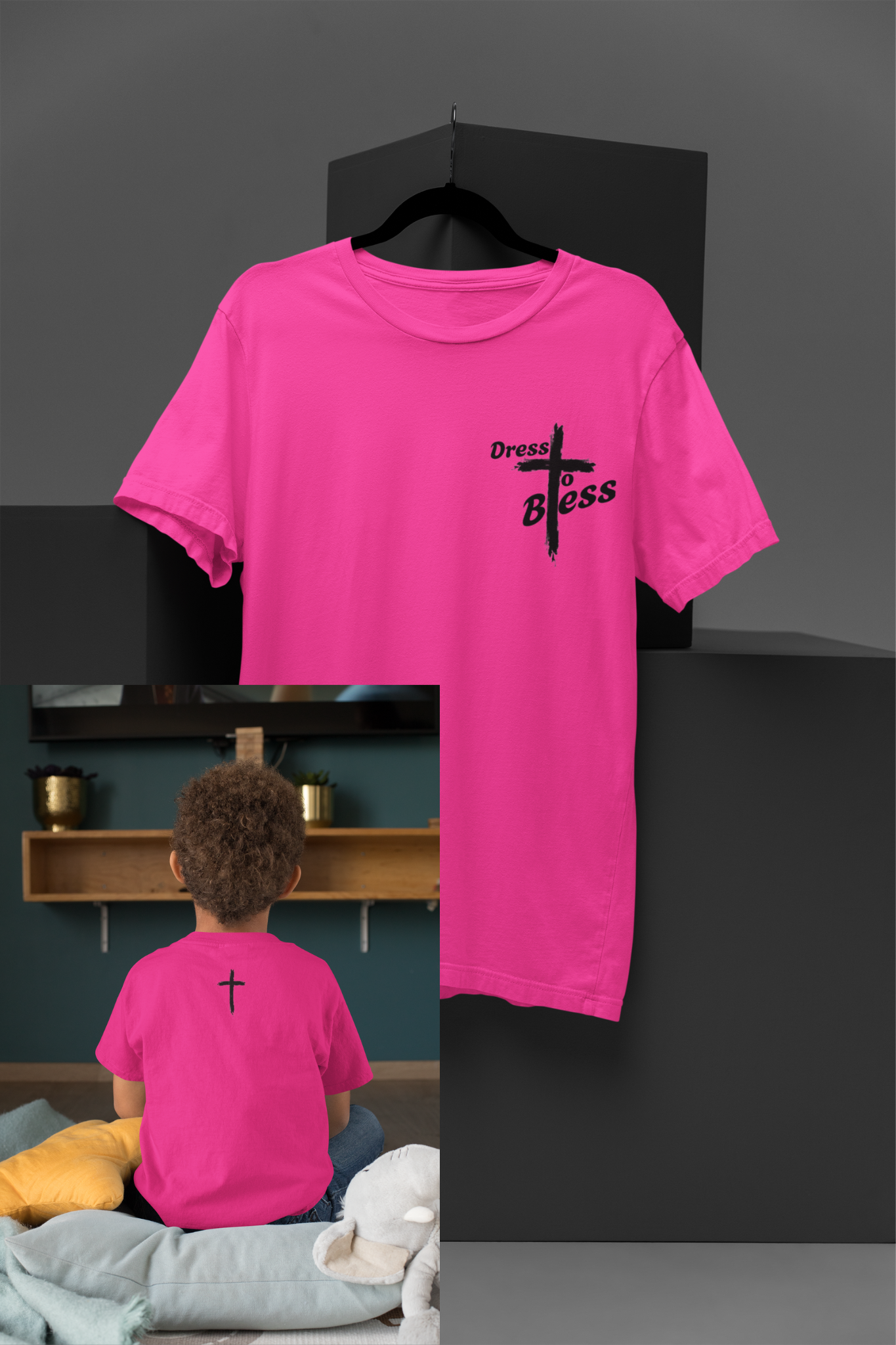 Youth Dress To Bless Cross Logo Unisex T-shirt