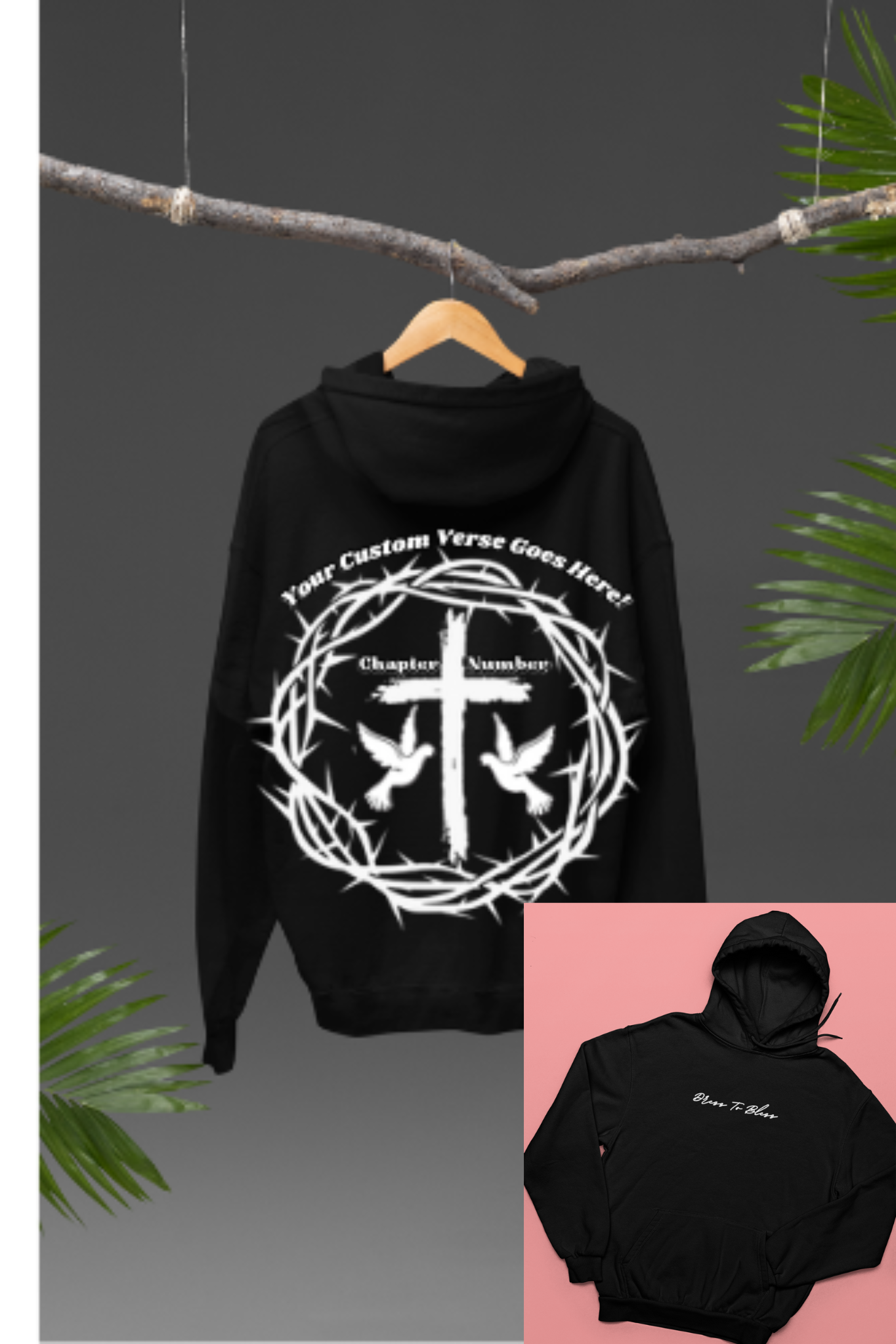 Custom Youth Dress To Bless Cursive Logo Unisex Hoodie