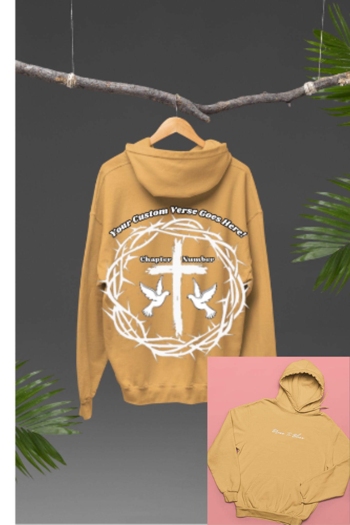 Custom Youth Dress To Bless Cursive Logo Unisex Hoodie