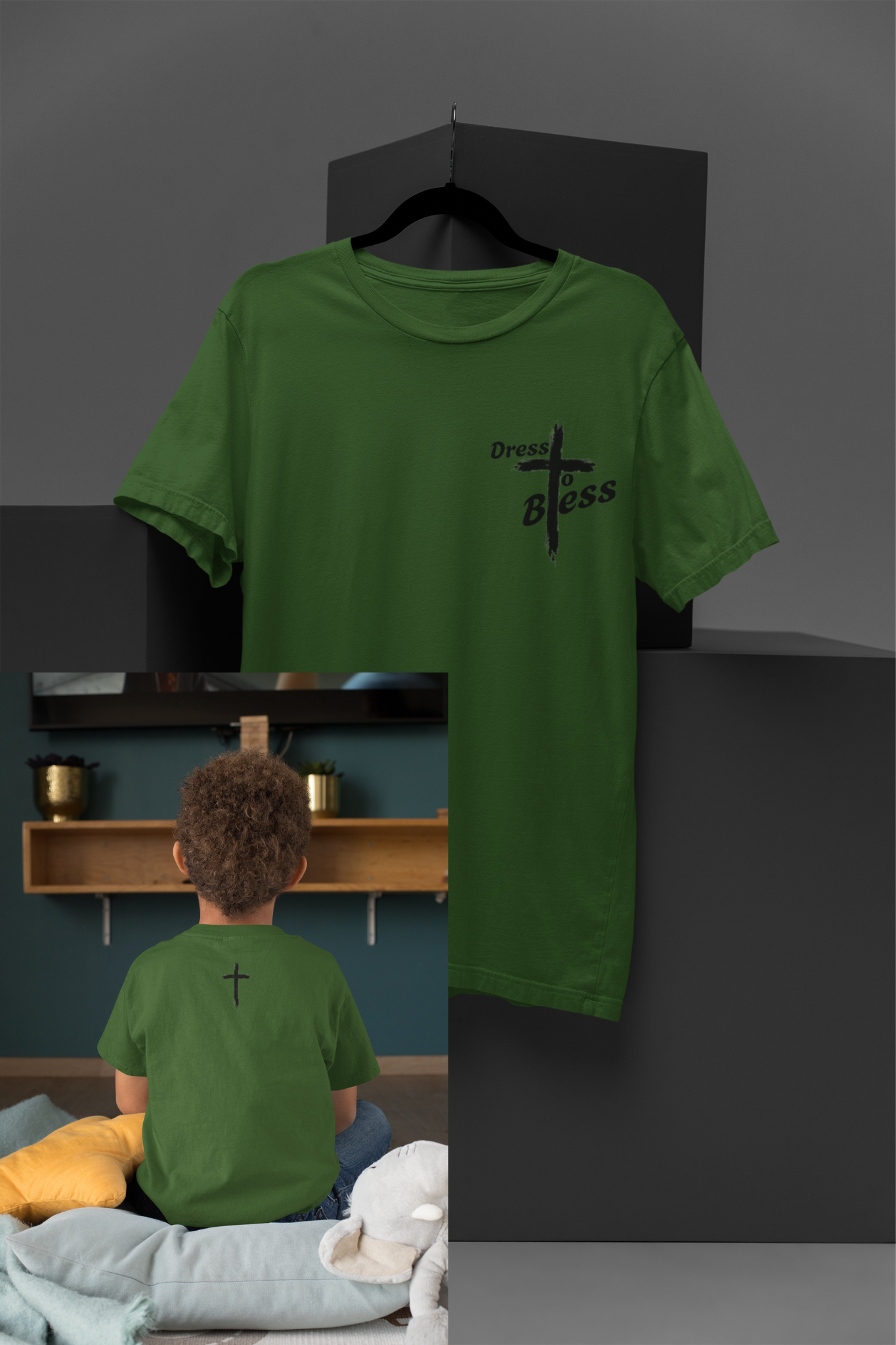 Youth Dress To Bless Cross Logo Unisex T-shirt
