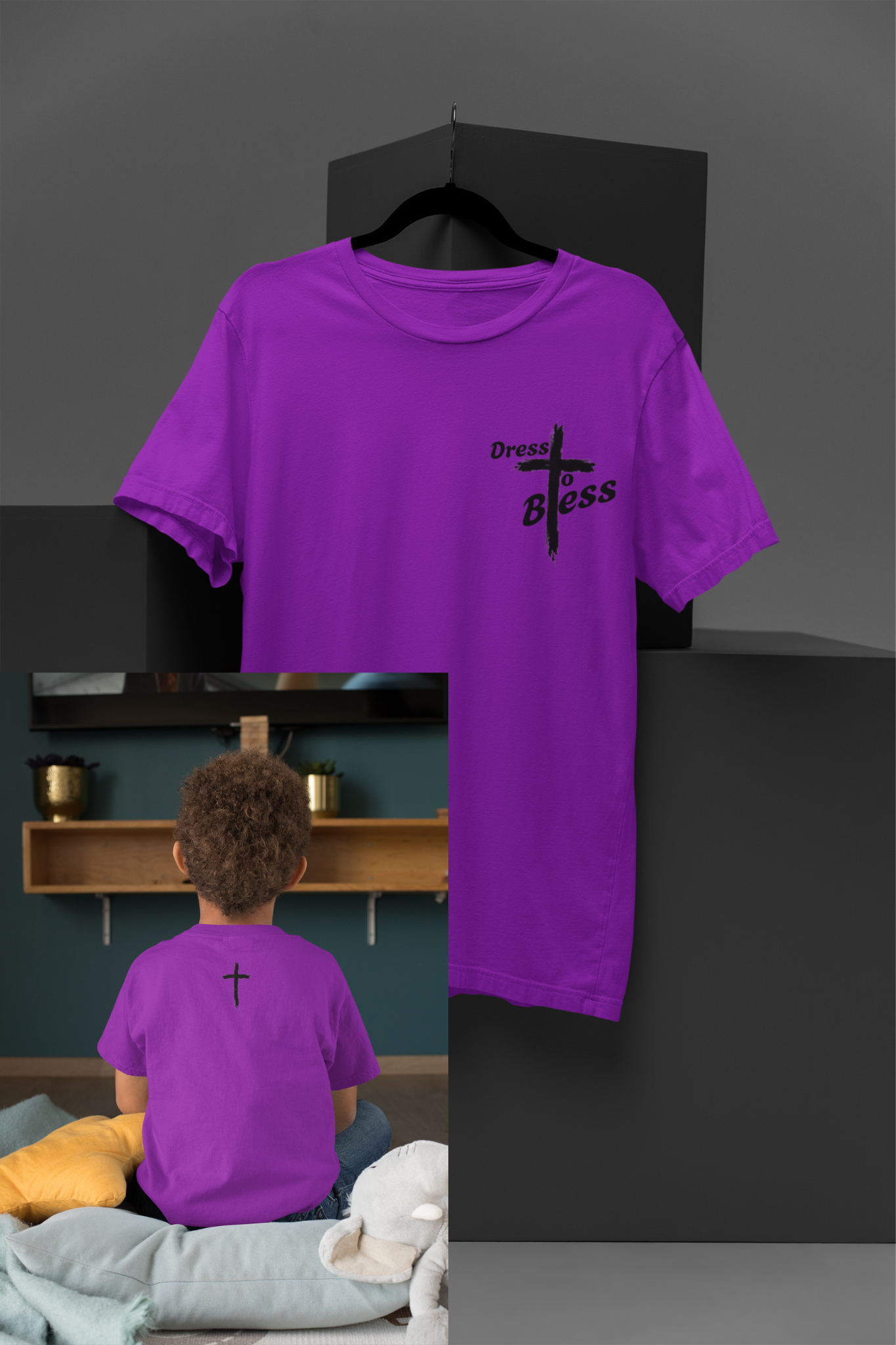 Youth Dress To Bless Cross Logo Unisex T-shirt