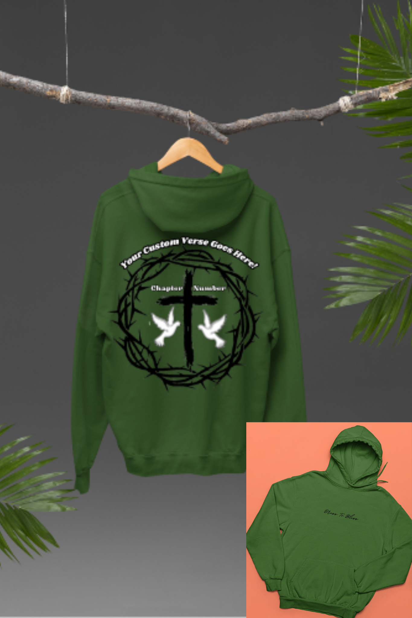 Custom Youth Dress To Bless Cursive Logo Unisex Hoodie