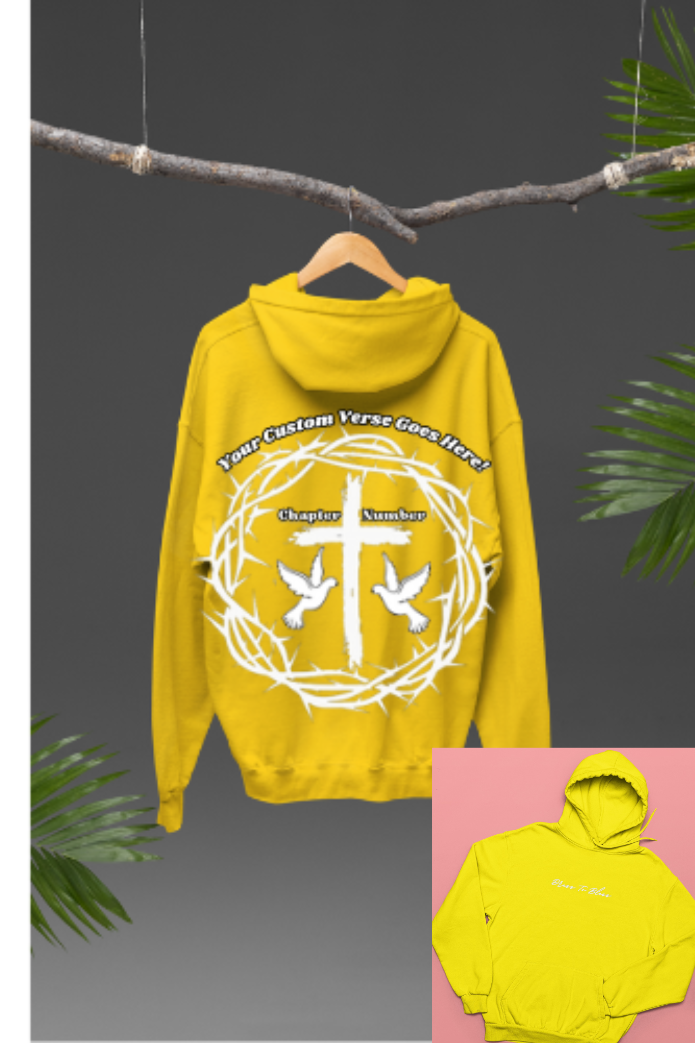Custom Youth Dress To Bless Cursive Logo Unisex Hoodie