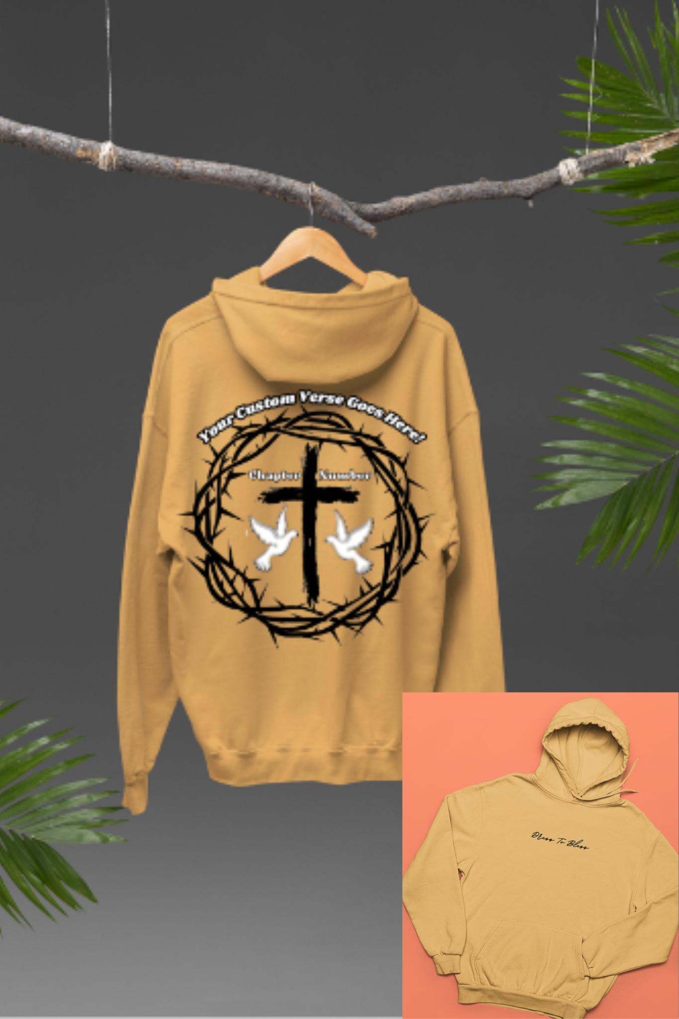 Custom Youth Dress To Bless Cursive Logo Unisex Hoodie