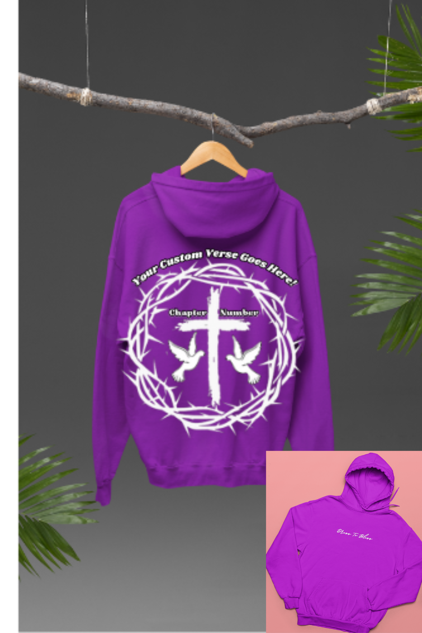 Custom Youth Dress To Bless Cursive Logo Unisex Hoodie
