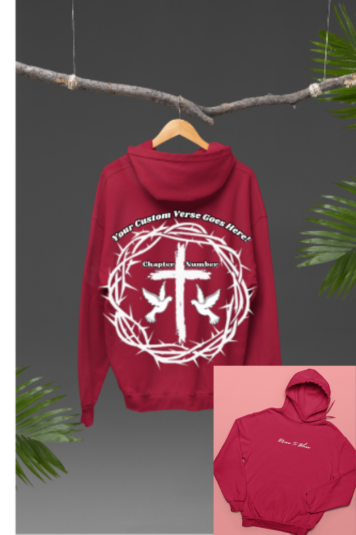 Custom Youth Dress To Bless Cursive Logo Unisex Hoodie