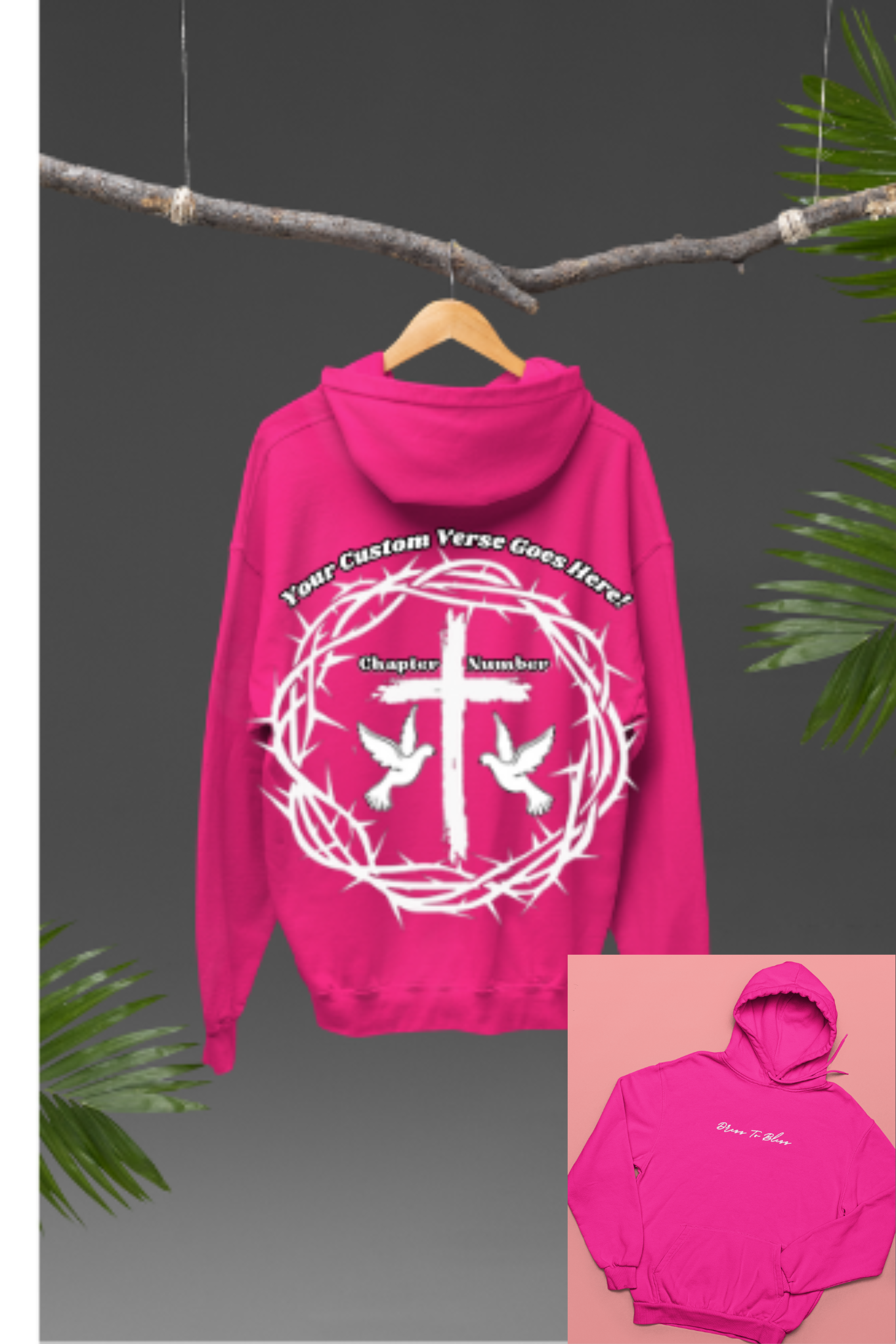 Custom Youth Dress To Bless Cursive Logo Unisex Hoodie