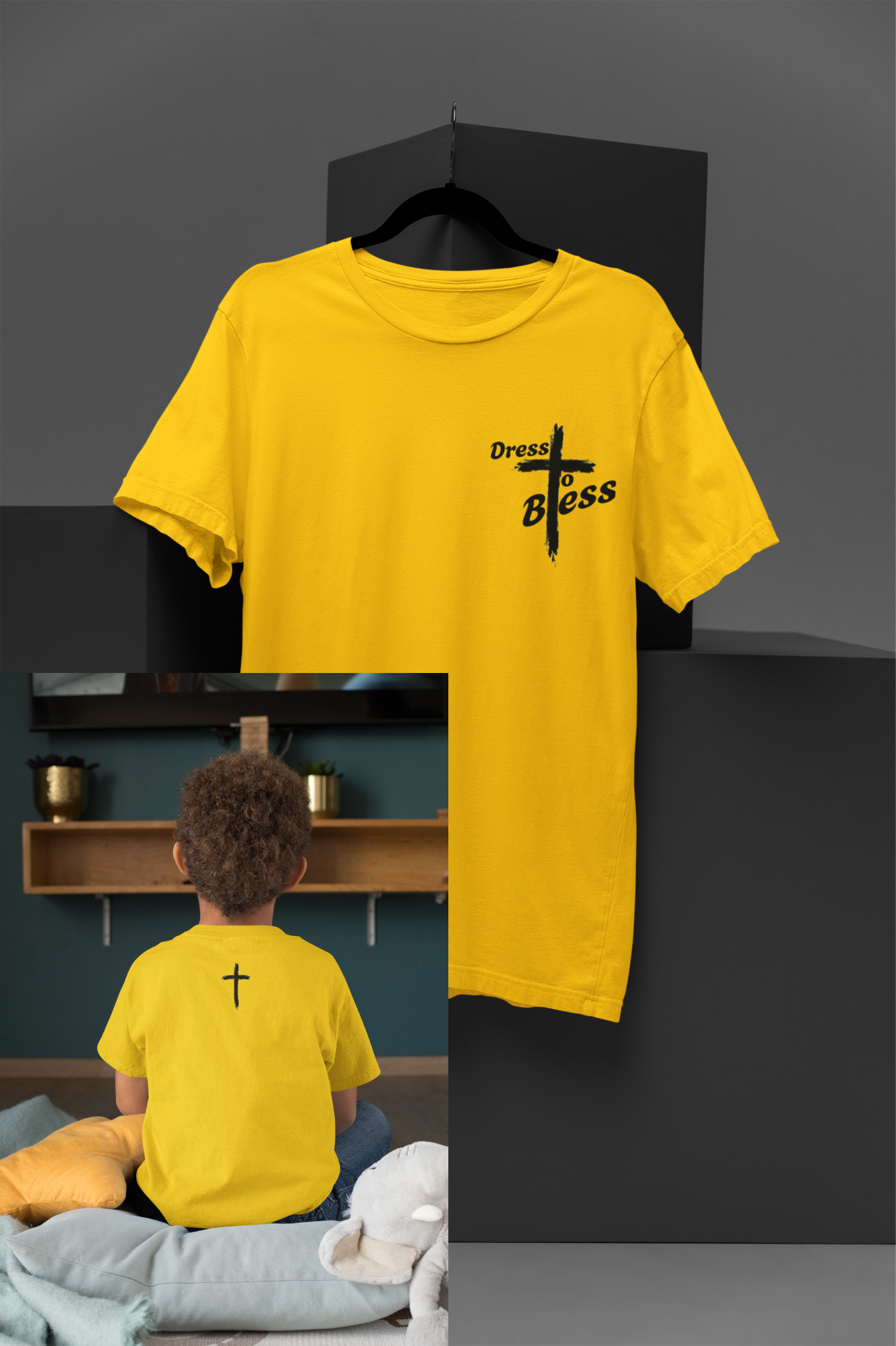 Youth Dress To Bless Cross Logo Unisex T-shirt