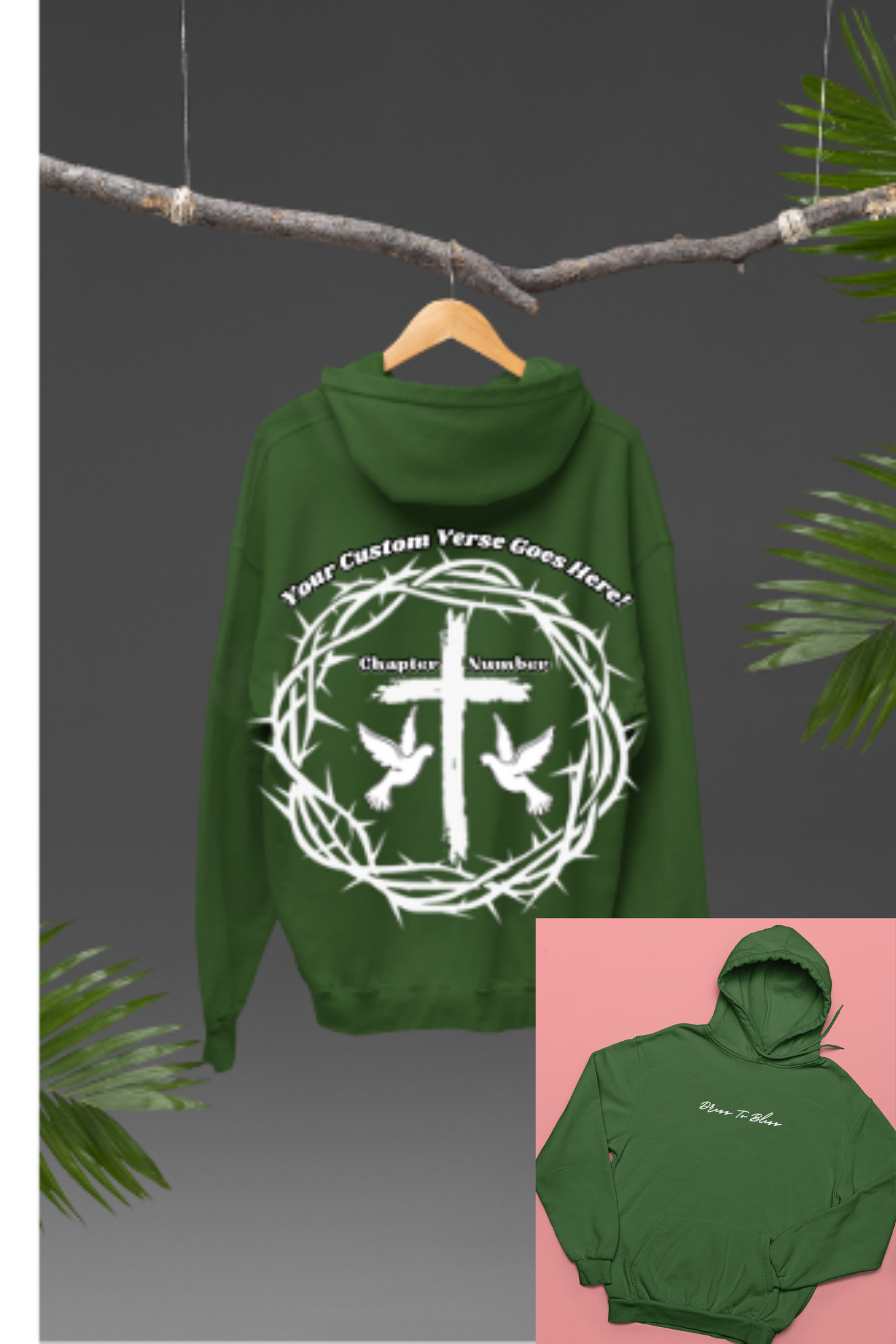 Custom Youth Dress To Bless Cursive Logo Unisex Hoodie