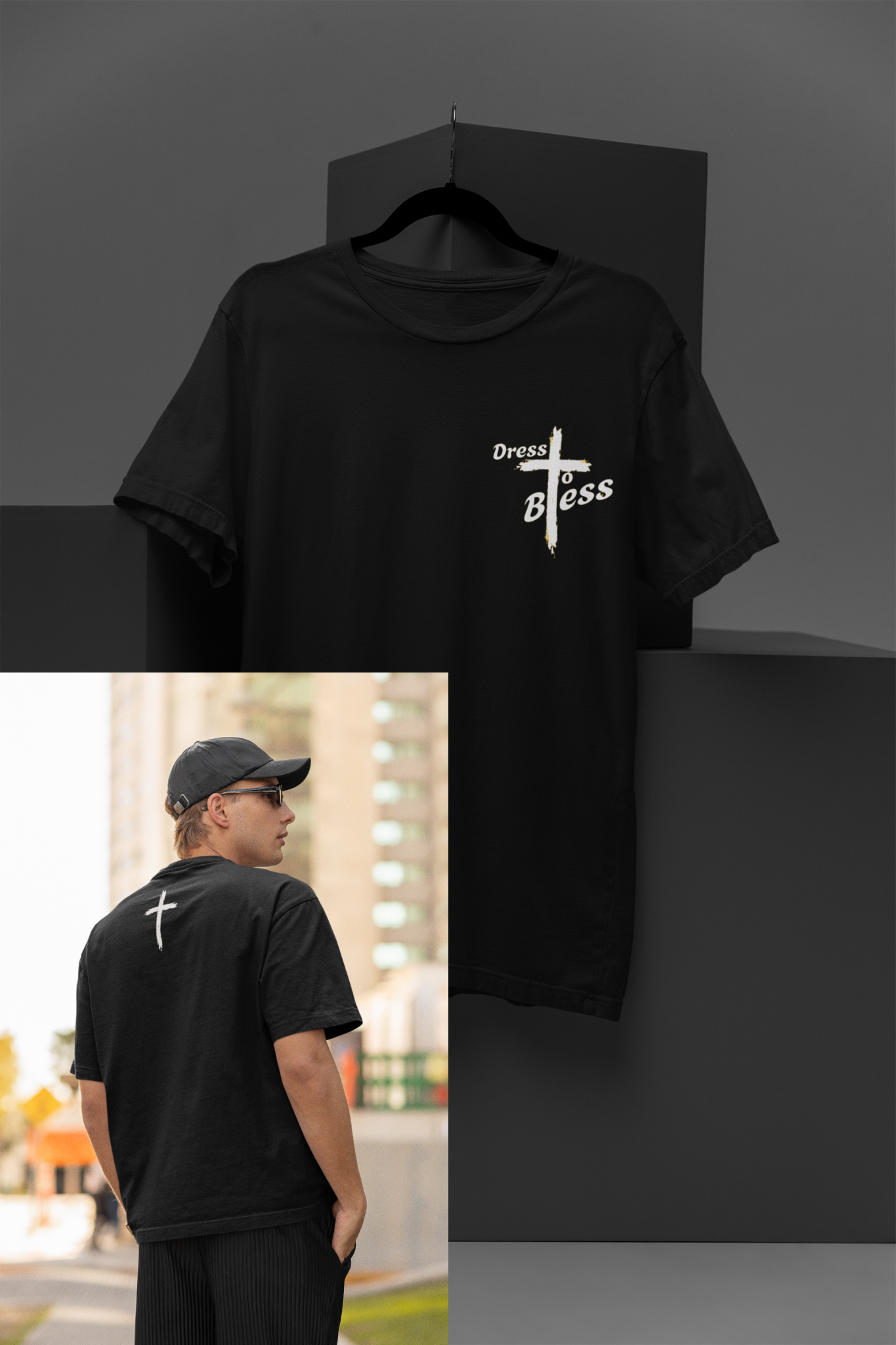 Adult “Dress To Bless” Cross Unisex T-shirts