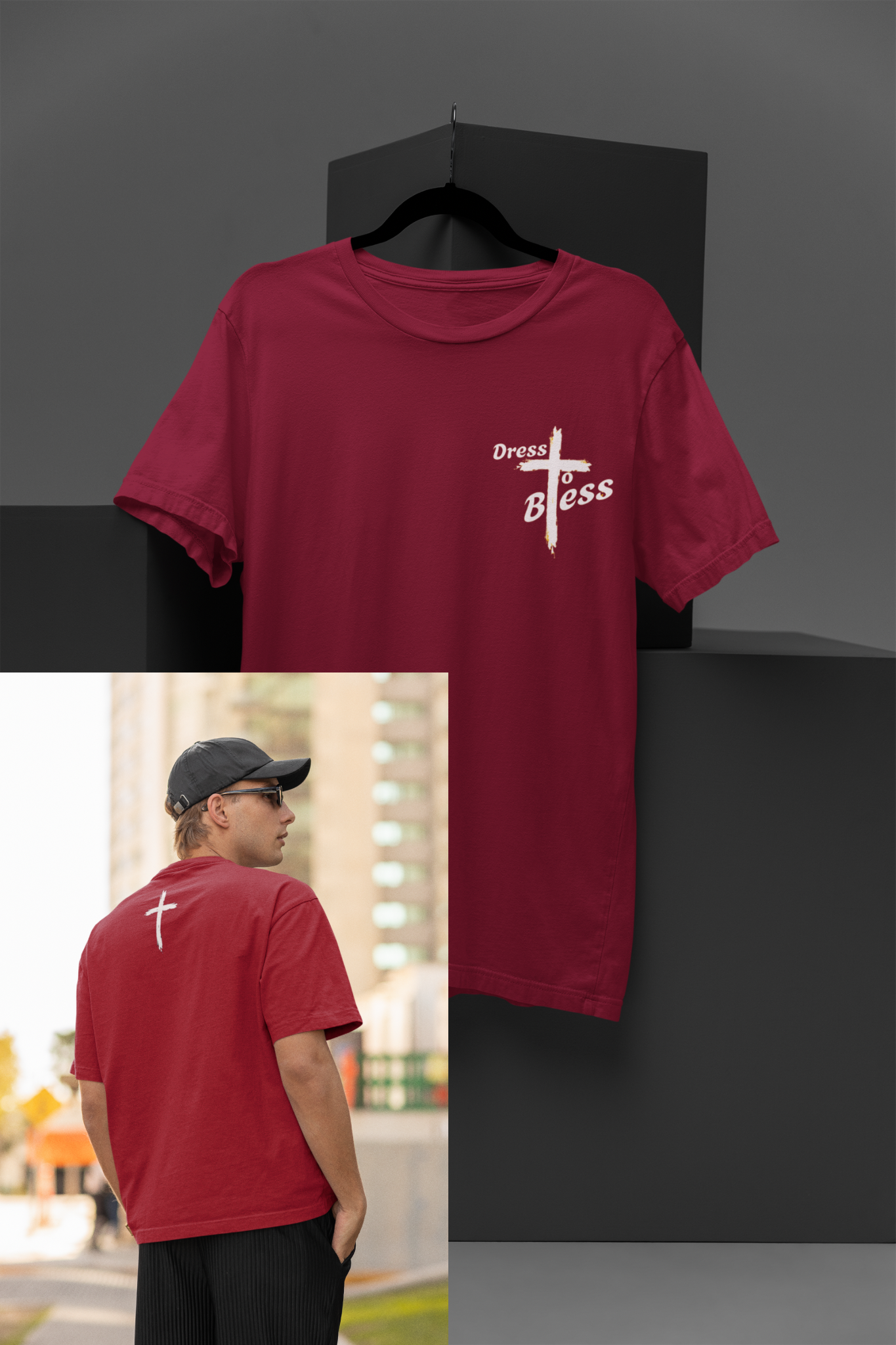 Adult “Dress To Bless” Cross Unisex T-shirts