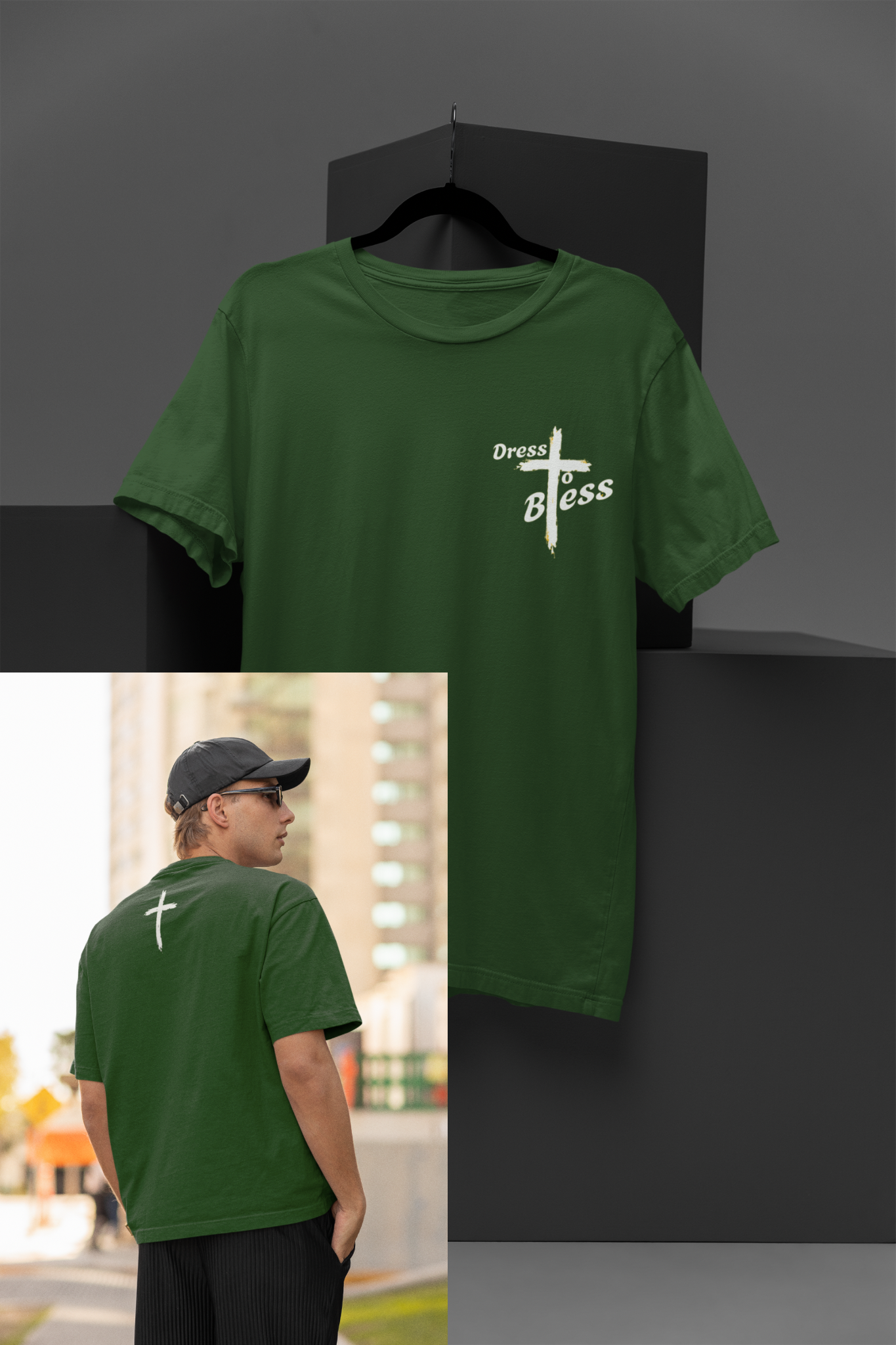 Adult “Dress To Bless” Cross Unisex T-shirts