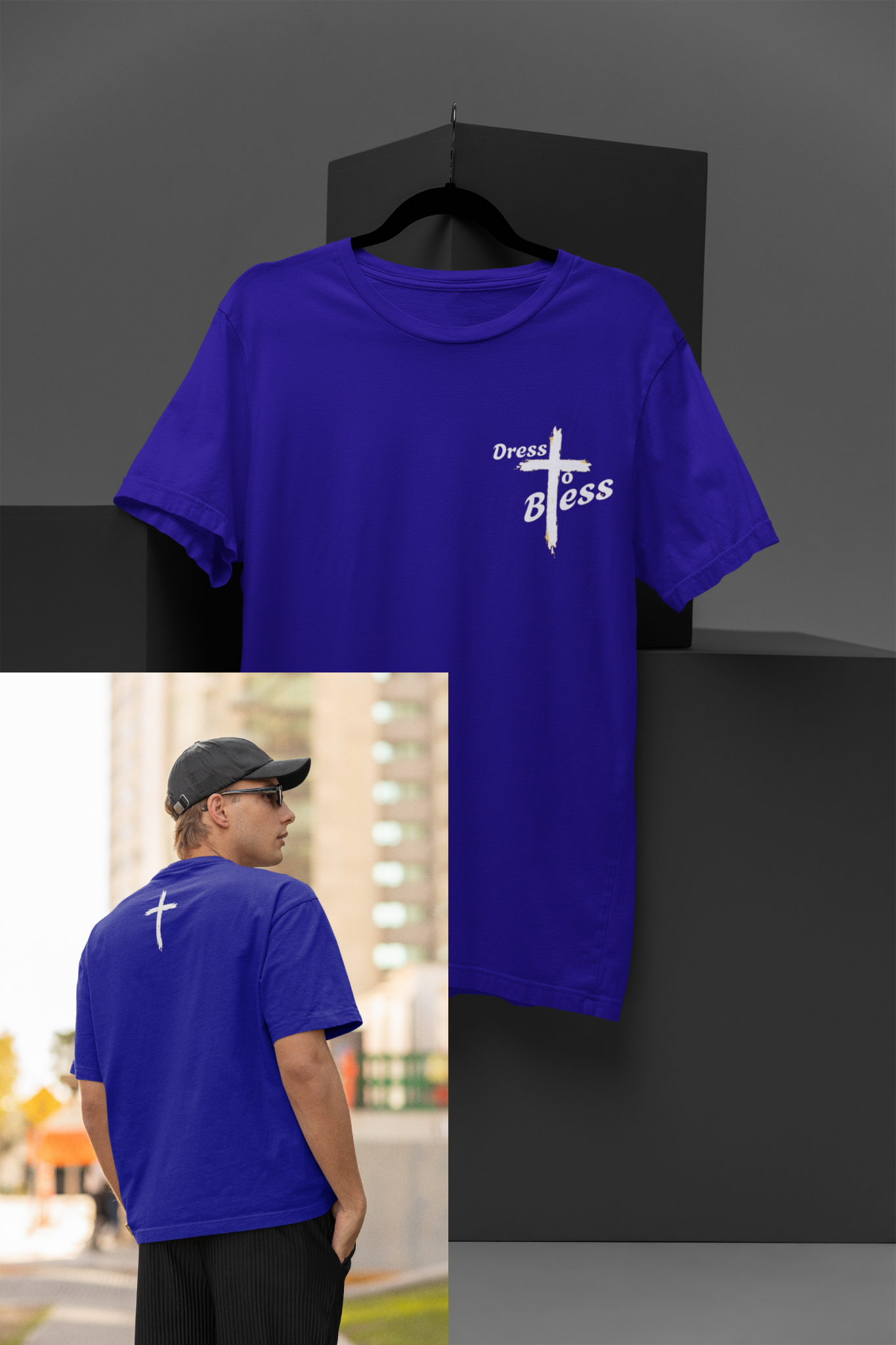 Adult “Dress To Bless” Cross Unisex T-shirts