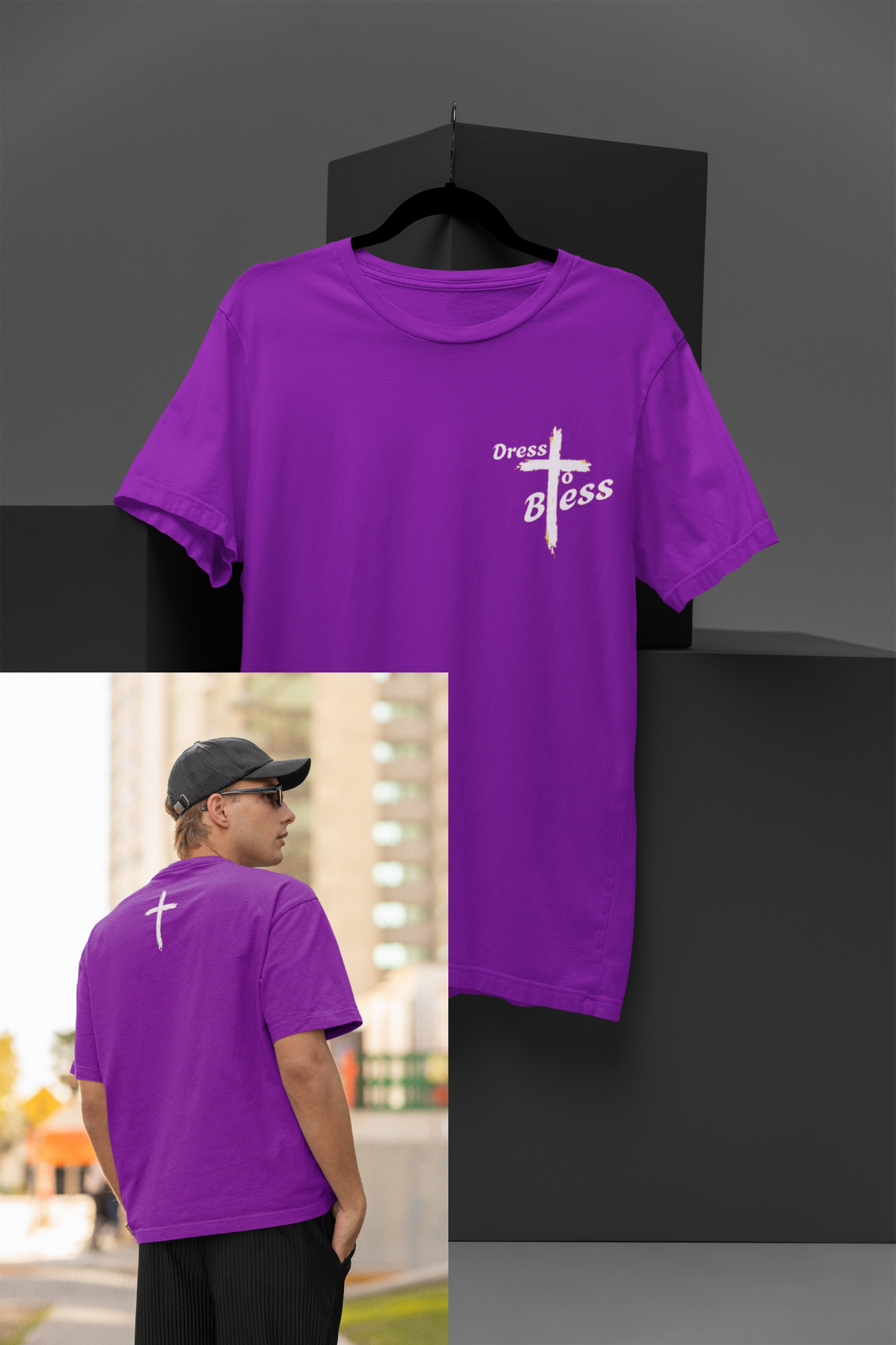 Adult “Dress To Bless” Cross Unisex T-shirts