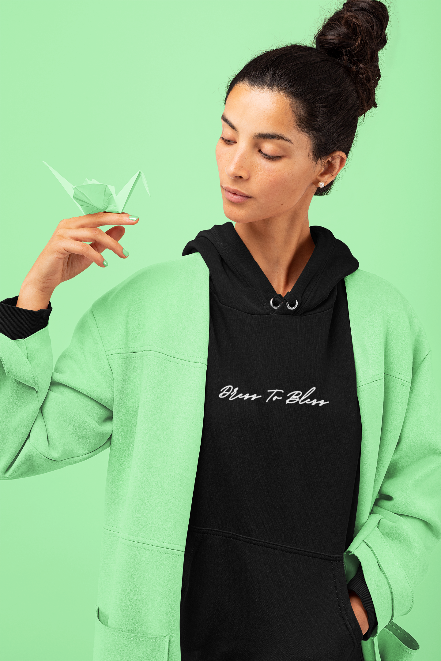 Adult “Dress To Bless” Cursive Logo Unisex Hoodies