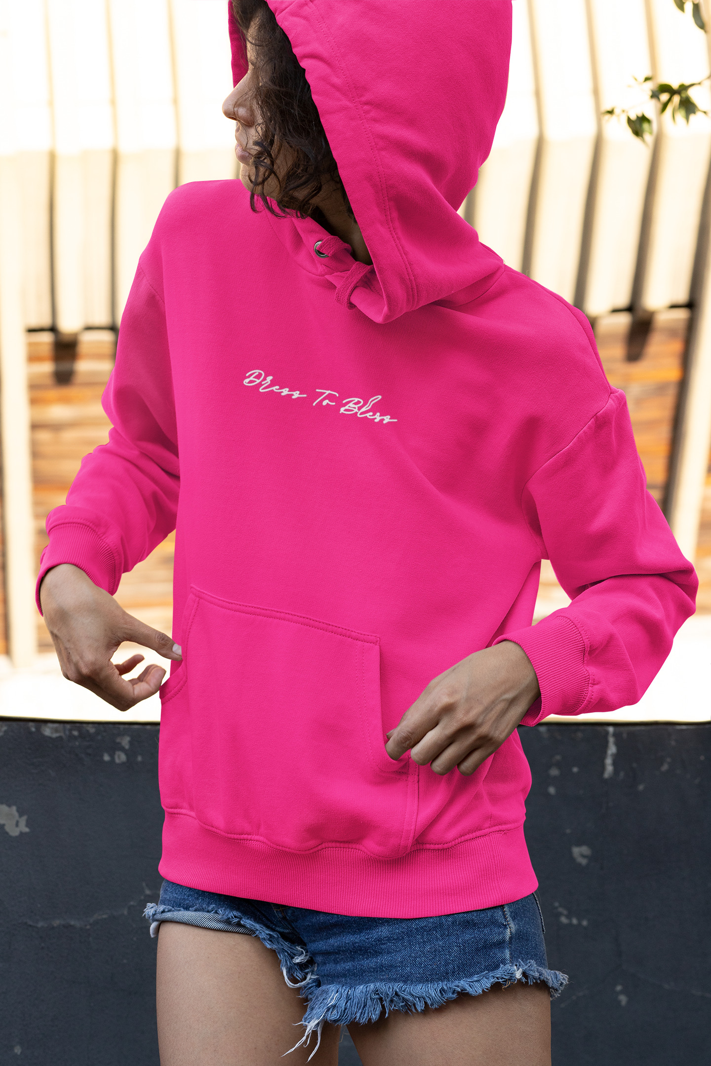 Adult “Dress To Bless” Cursive Logo Unisex Hoodies