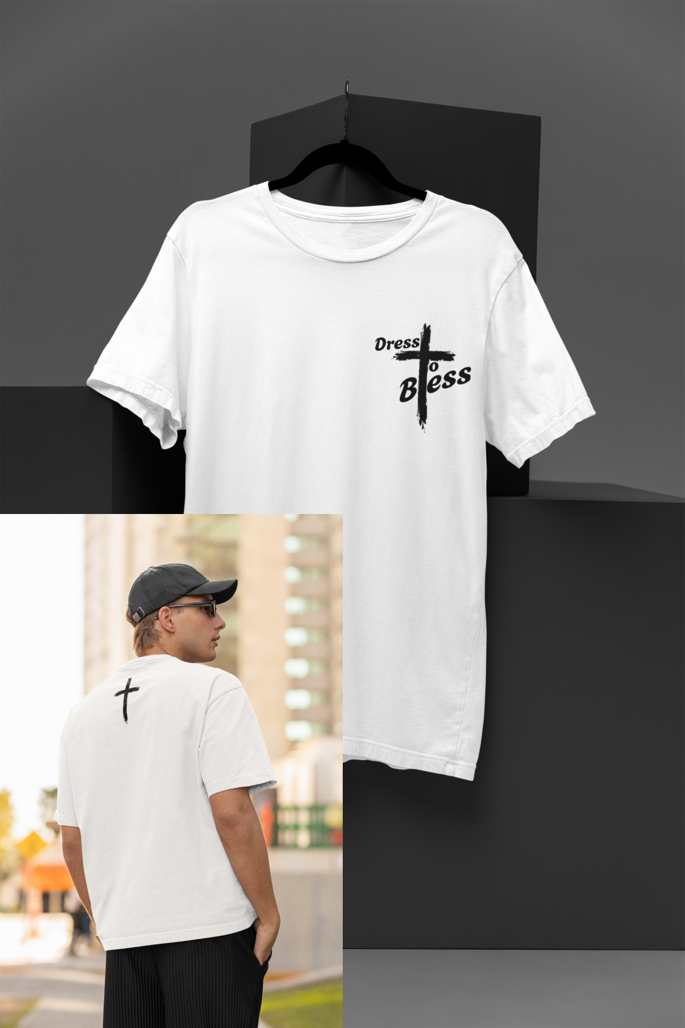 Adult “Dress To Bless” Cross Unisex T-shirts